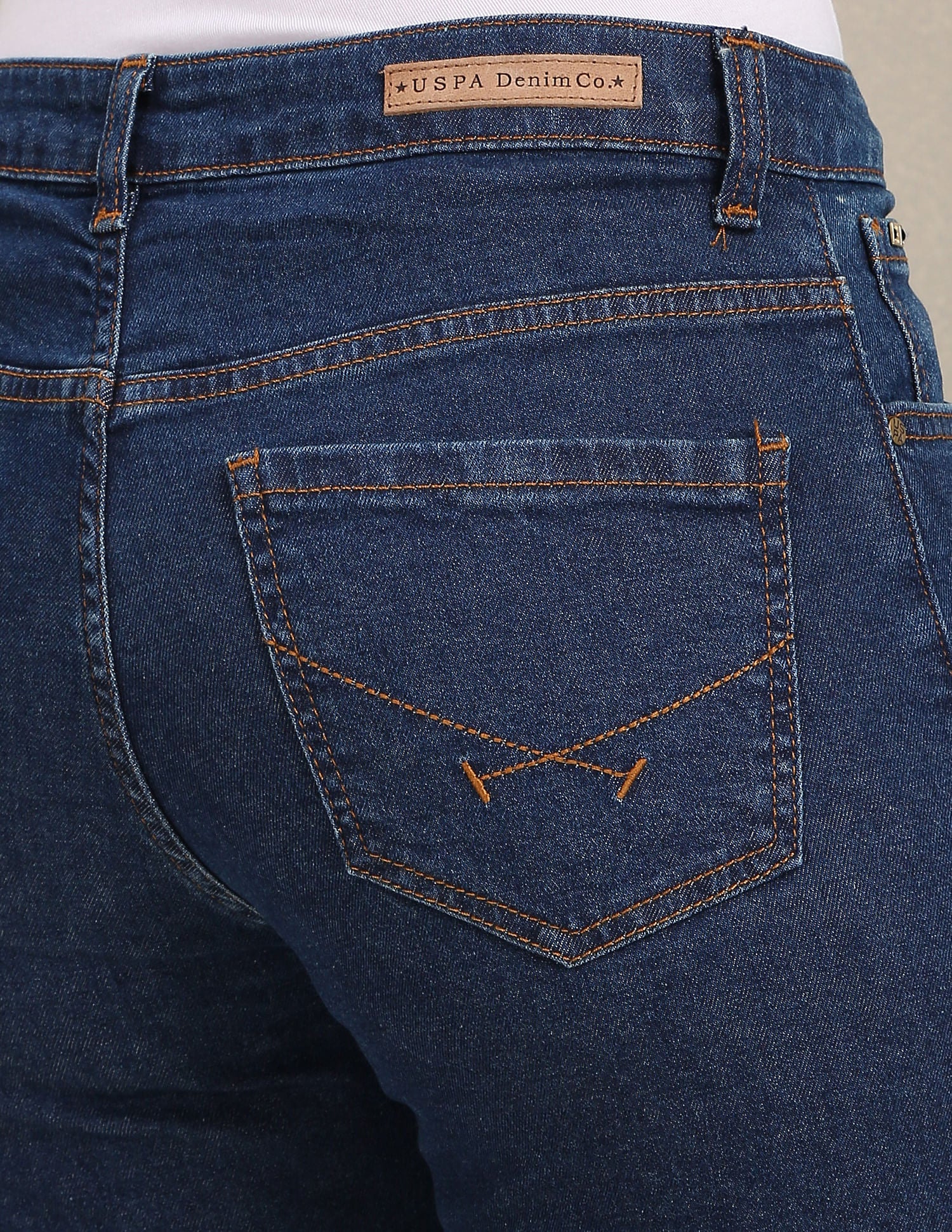 High Rise Super Skinny Fit Jeans Dark Blue - U.S. POLO ASSN. | Large