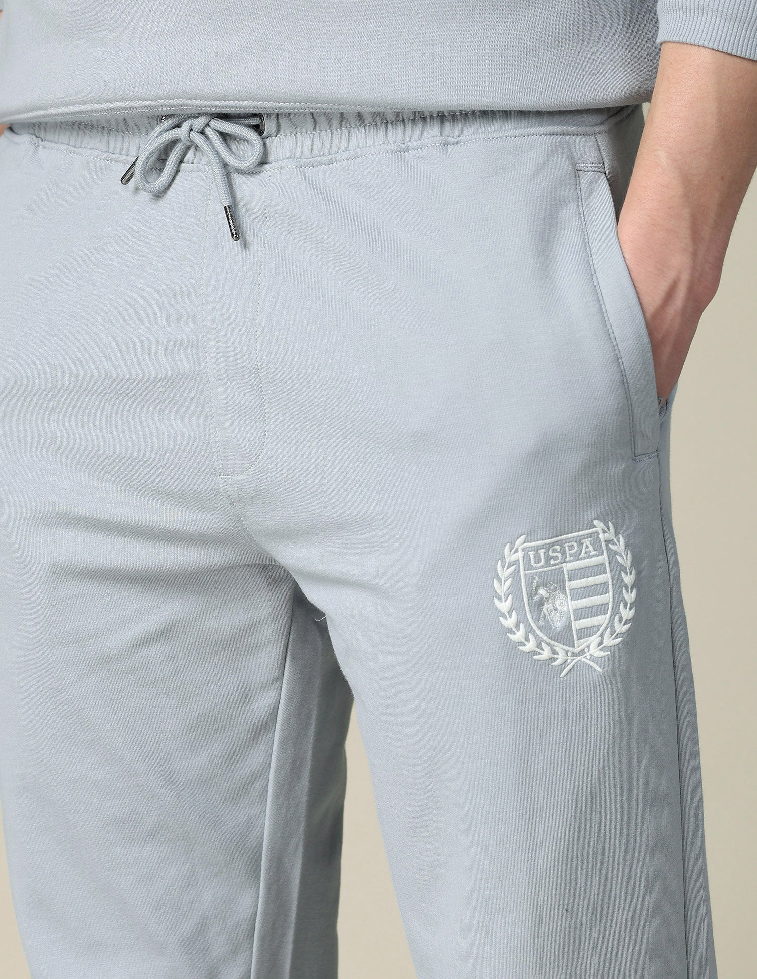 Mid Rise Regular Fit Track Pants Light Grey - U.S. POLO ASSN. | Large