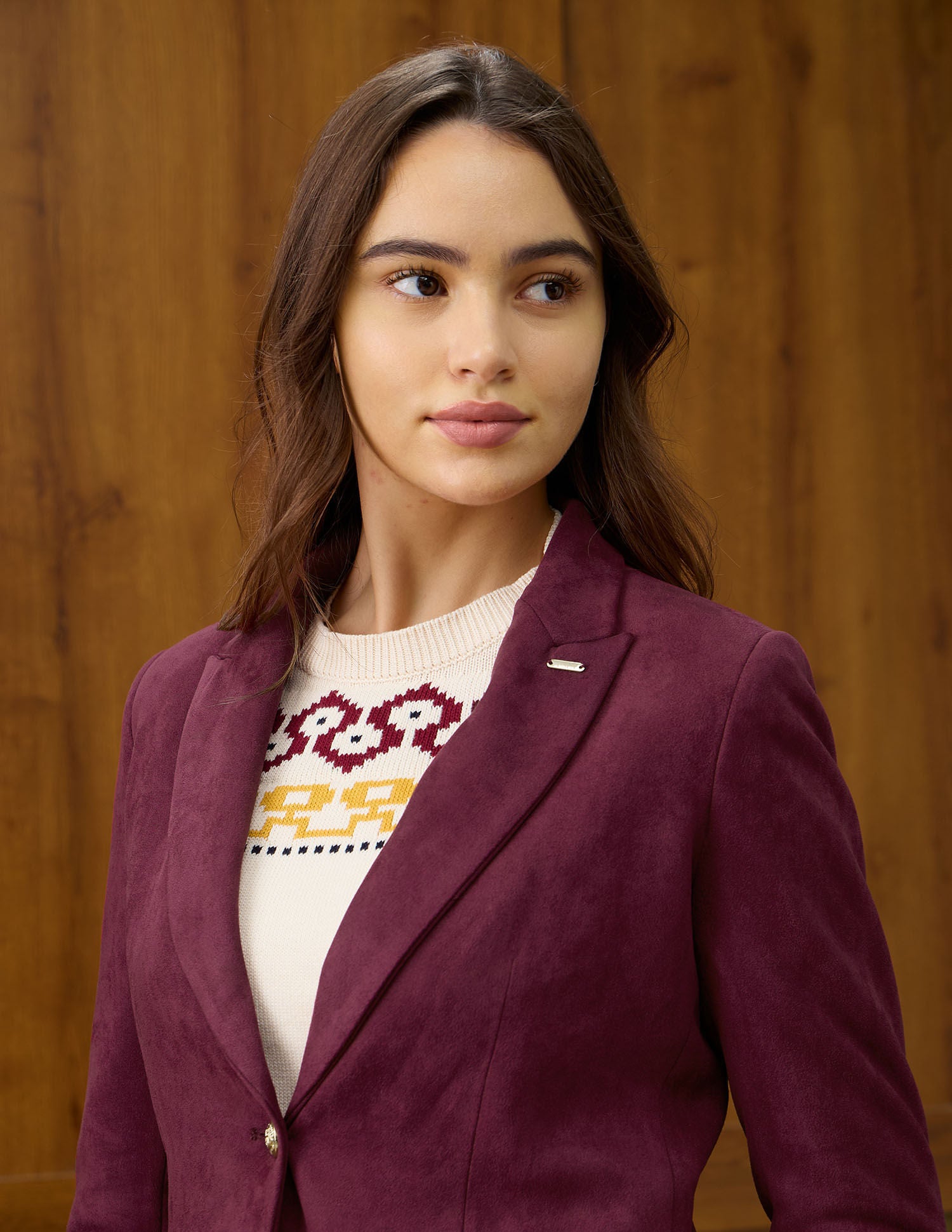 Solid Regular Fit Notch Lapel Blazer Red - U.S. POLO ASSN. | Large