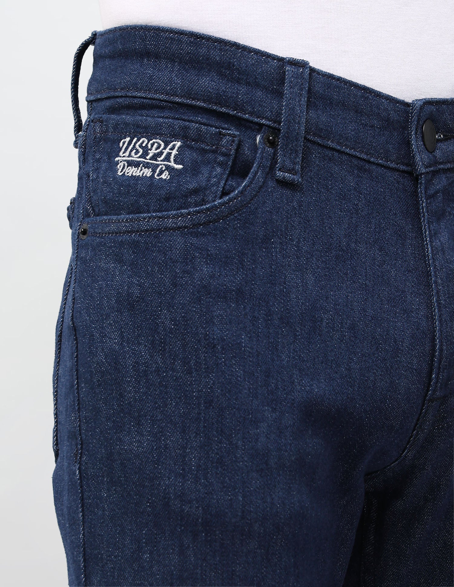 Brandon Slim Tapered Fit Blue Jeans Indigo - U.S. POLO ASSN. | Large