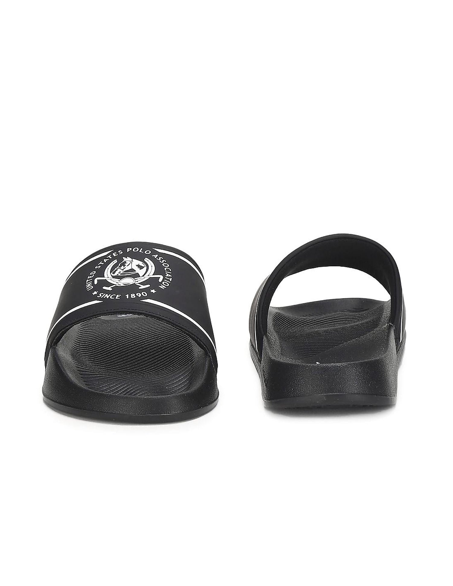 Logo Print Zane 4.0 Slides Black - U.S. Polo Assn. India | Large