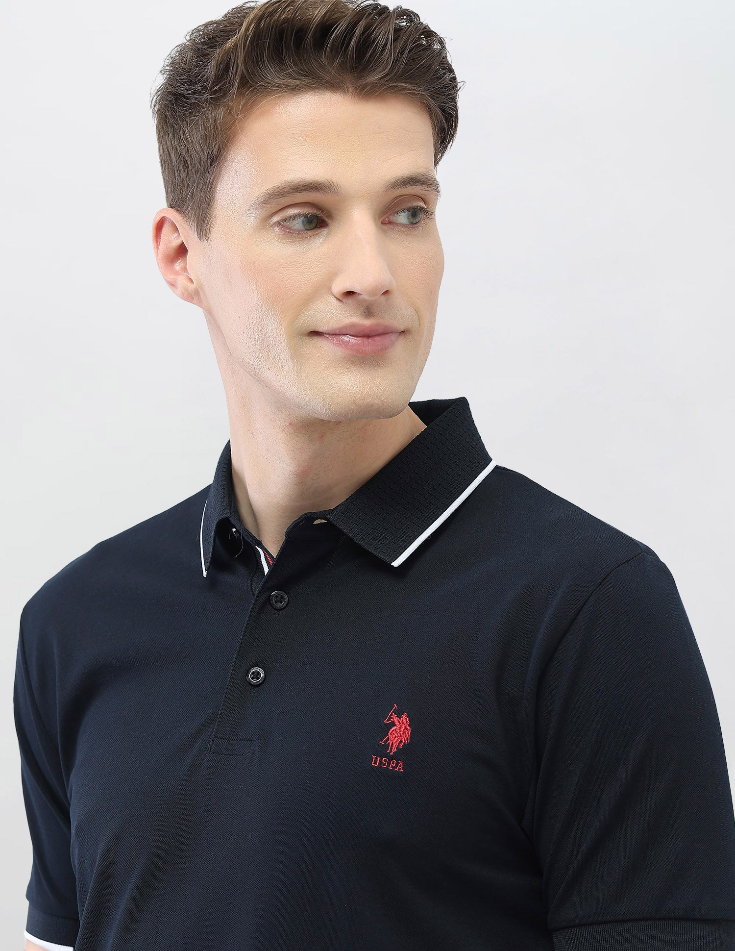 Solid New Port Marina Polo Shirt Navy - U.S. Polo Assn. India | Large