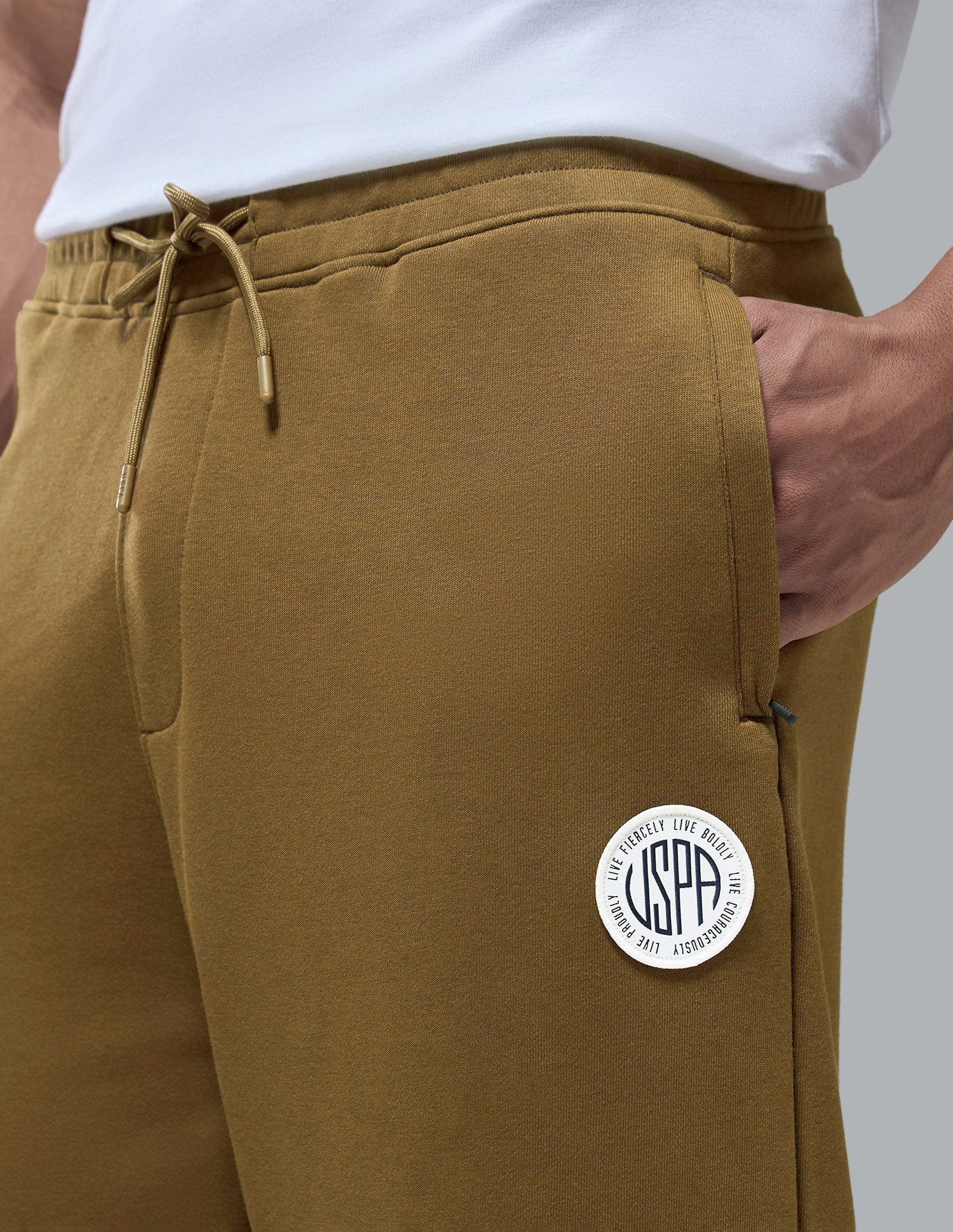 Mid Rise Relaxed Fit OR011 Track Pants Breen - U.S. Polo Assn. India | Large