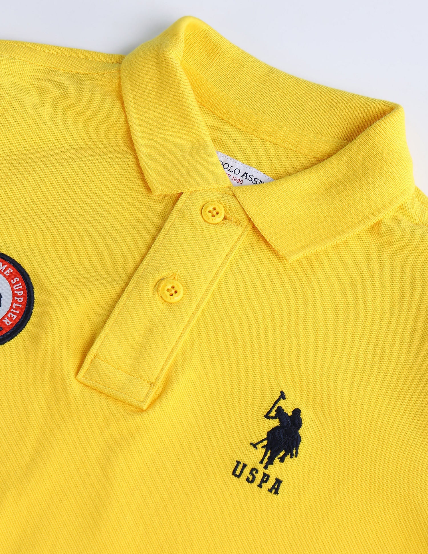 Regular fit Fabric Decoration Polo Shirt Yellow - U.S. Polo Assn. India | Large