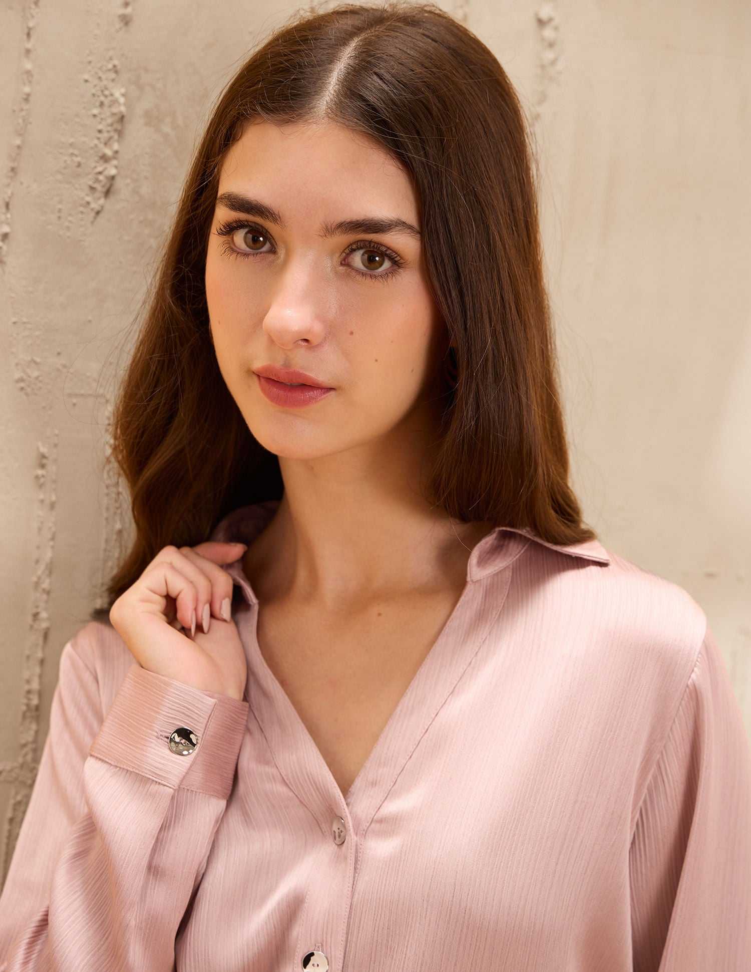 Crinkled Regular Fit Shirt Pink - U.S. POLO ASSN. | Large