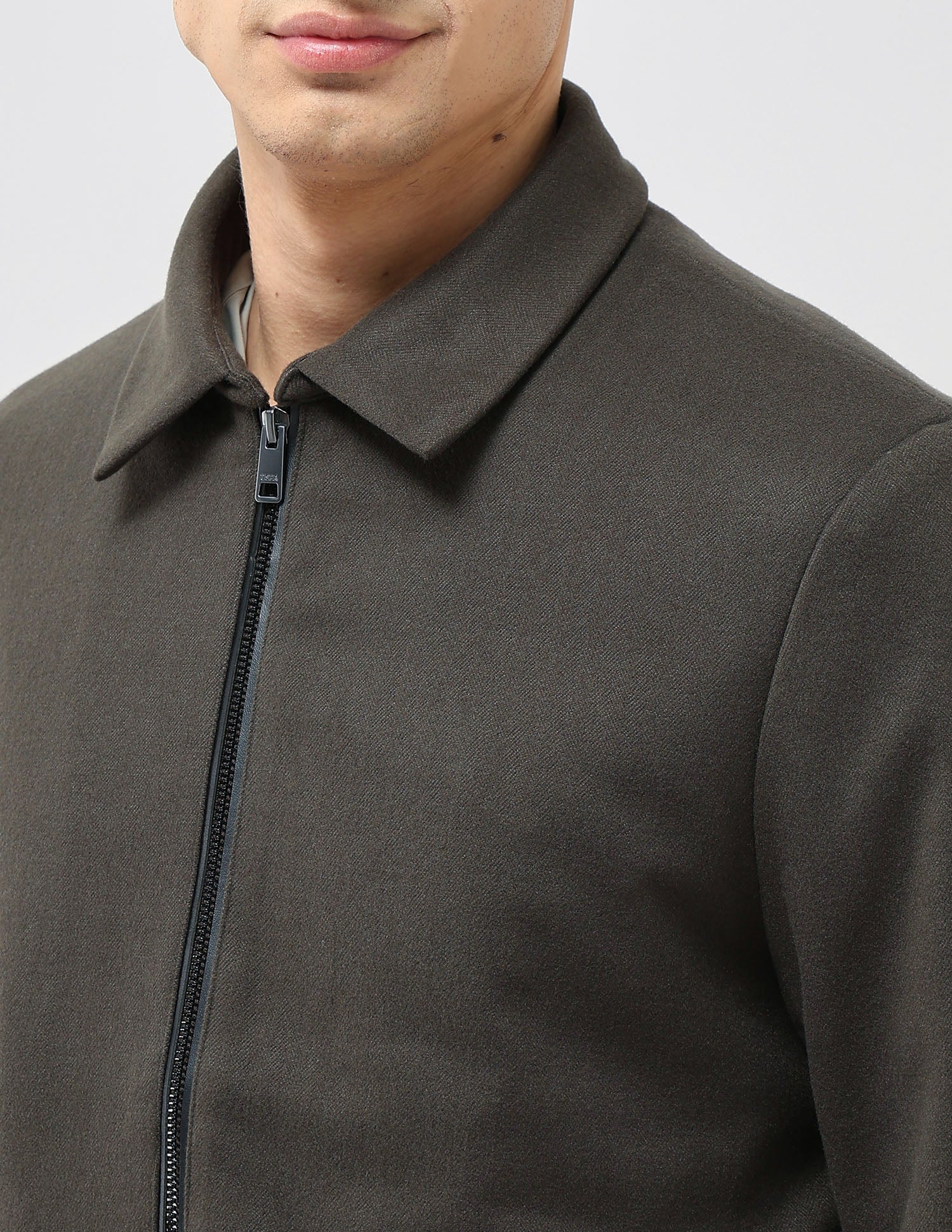 Solid Regular Fit Jacket Olive - U.S. POLO ASSN. | Large