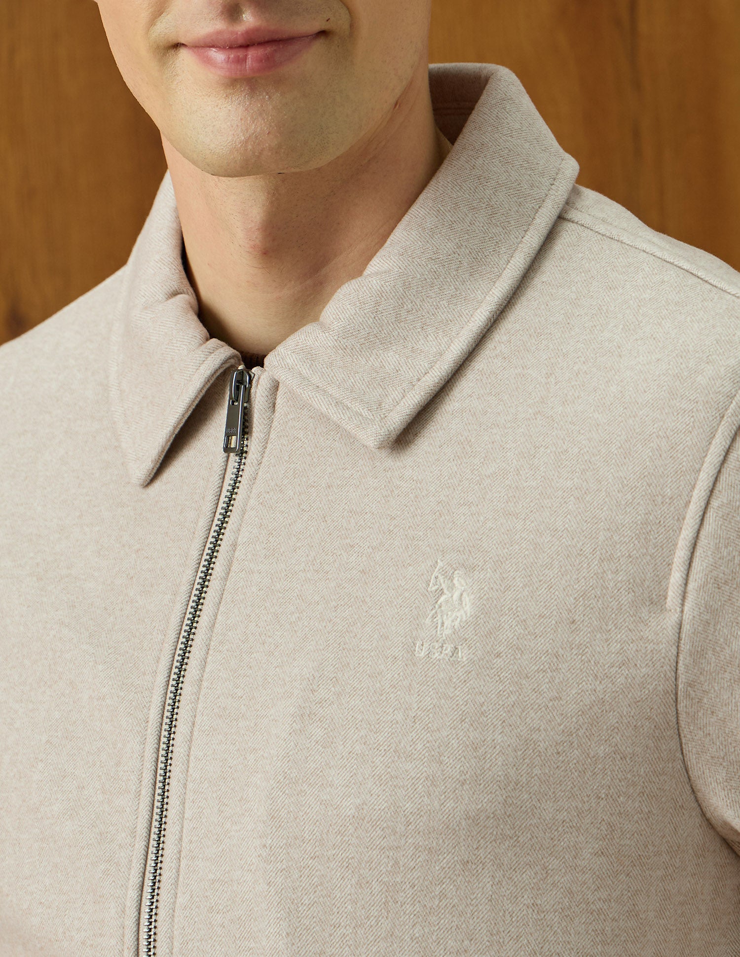 Equestrian Aisle Theater Regular Fit Jacket Beige - U.S. POLO ASSN. | Large