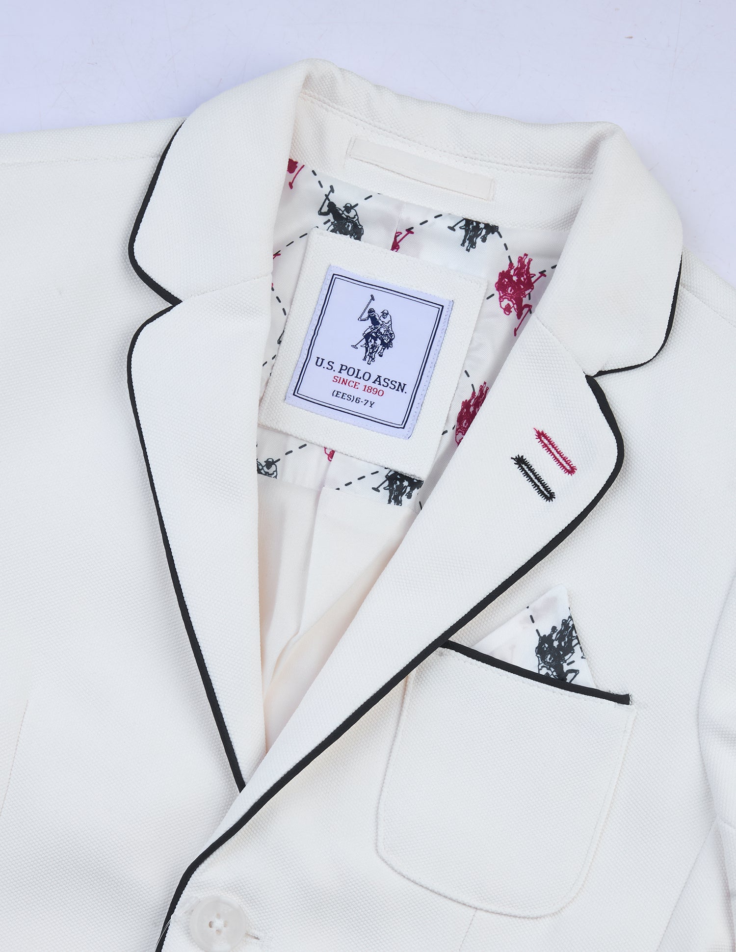 Solid Twill Blazer White - U.S. Polo Assn. India | Large