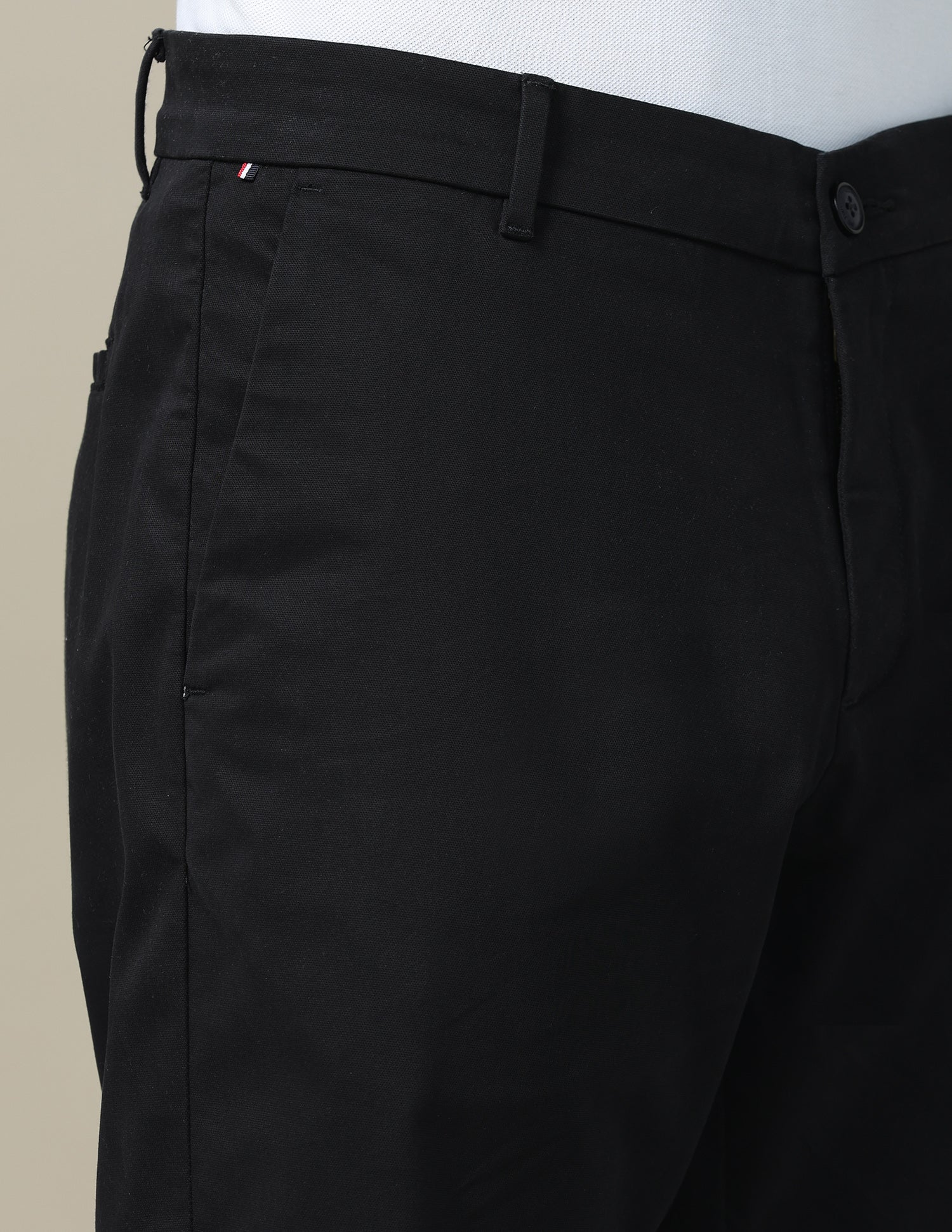 Textured Dobby Trousers Black - U.S. POLO ASSN. | Large