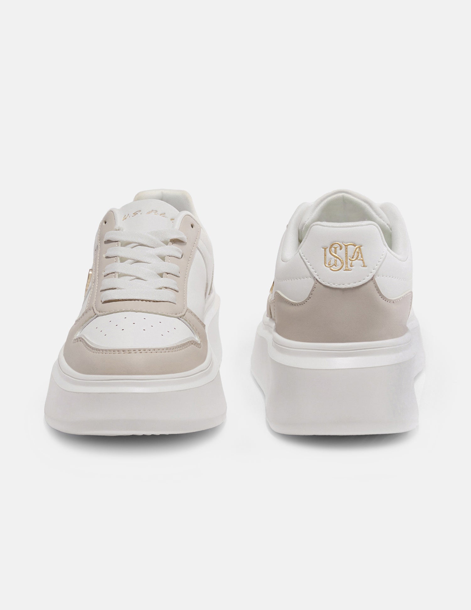 Colour Blocked Keya Sneakers Beige - U.S. Polo Assn. India | Large