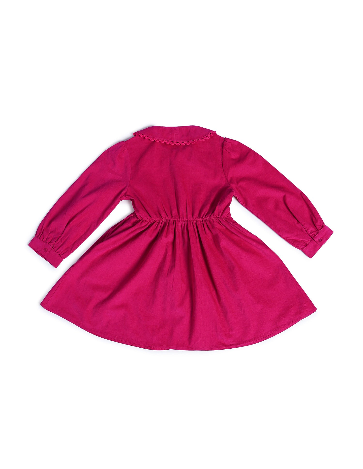 Girls Peterpan Collar Corduroy Dress Dark Pink - U.S. POLO ASSN. | Large