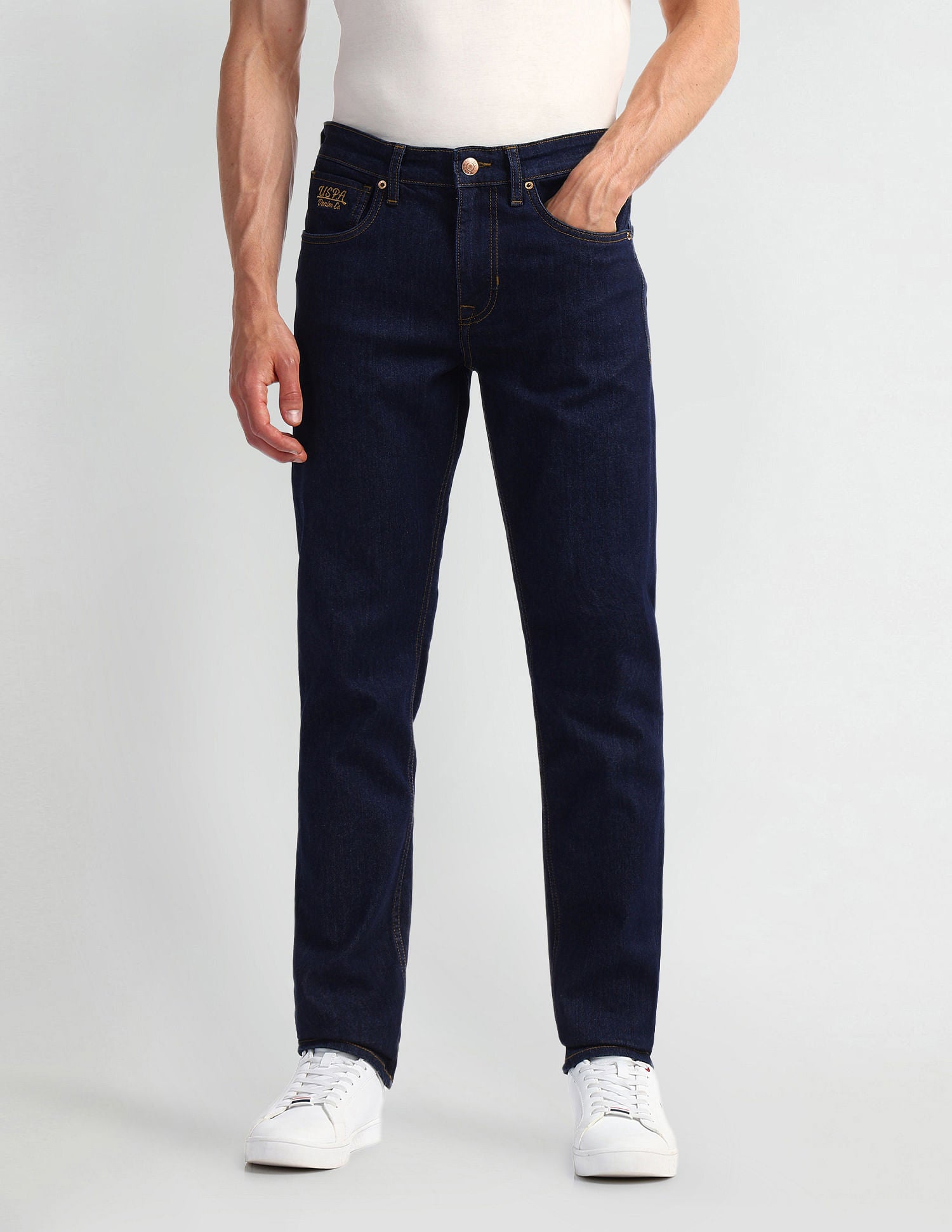 Regallo Skinny Fit Blue Jeans Navy - U.S. Polo Assn. India | Large