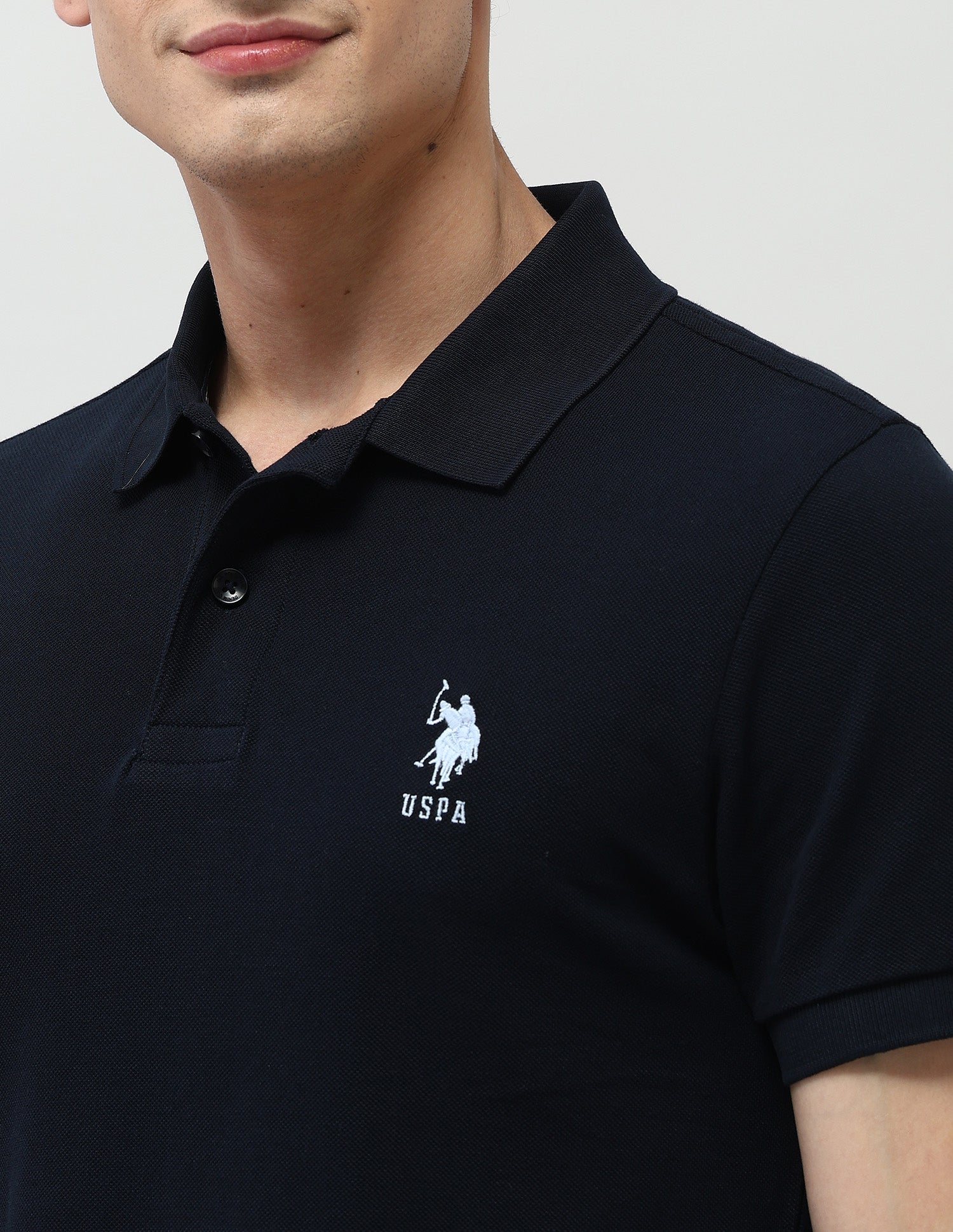Brand Embroidered Muscle Fit Polo Shirt Navy - U.S. POLO ASSN. | Large