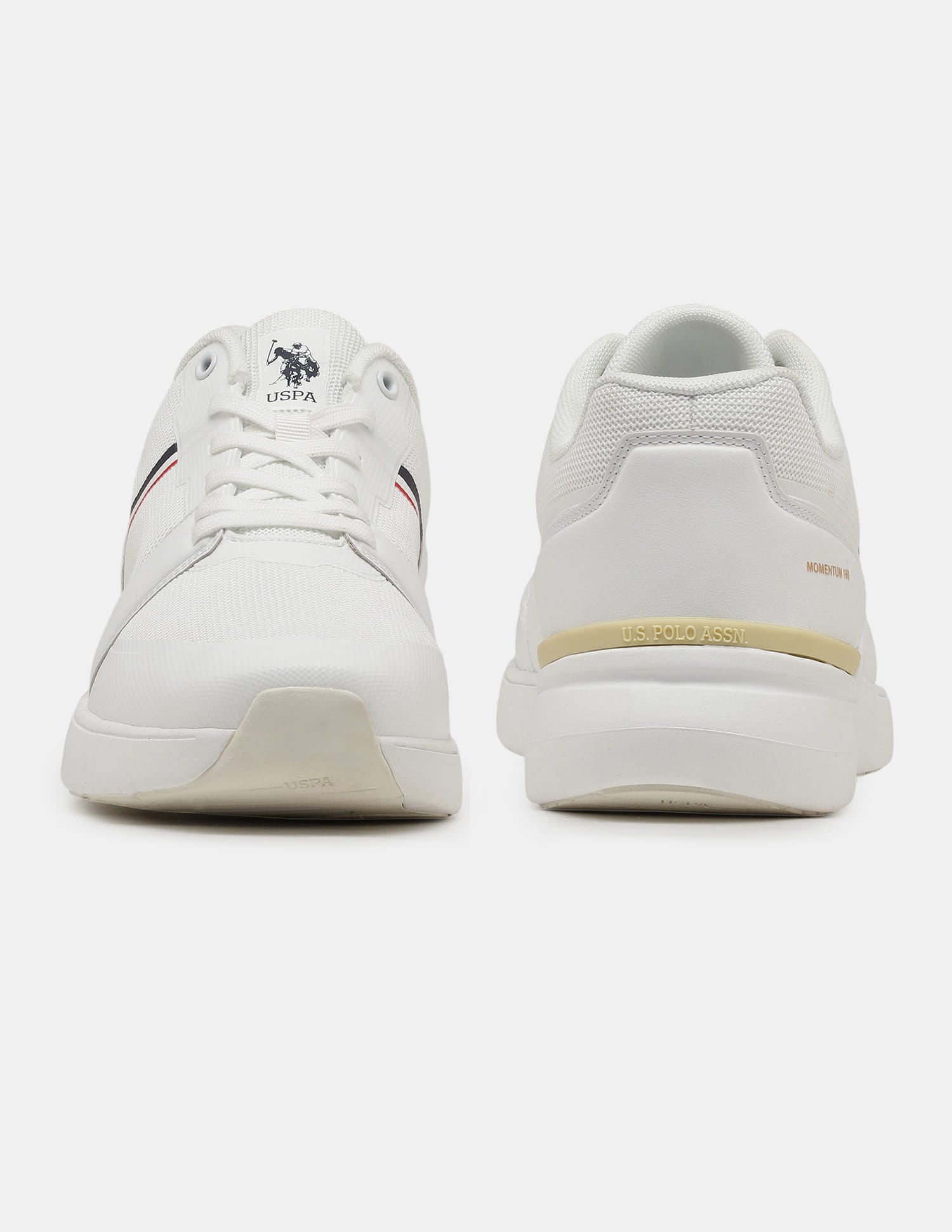 Round Toe Lace Ups Momentum 160 Sneakers White - U.S. Polo Assn. India | Large