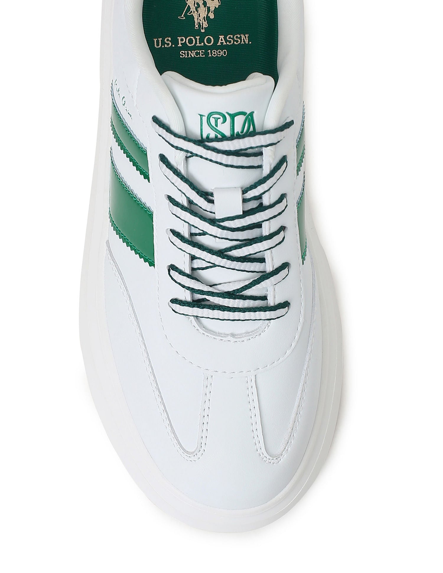 Round Toe Colour Block  Hazel Sneakers White - U.S. Polo Assn. India | Large