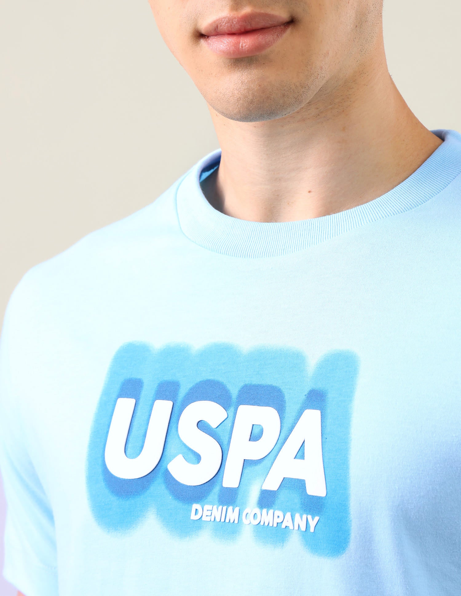 Brand Printed Regular Fit T-Shirt Blue - U.S. Polo Assn. India | Large