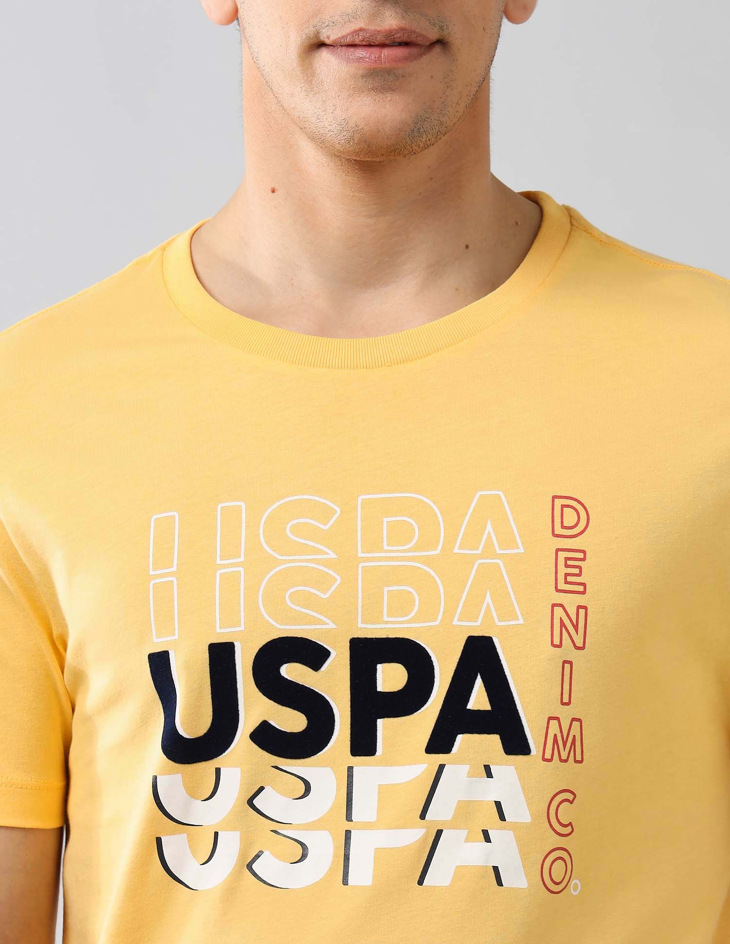 Muscle Fit Americana T-Shirt Yellow - U.S. Polo Assn. India | Large