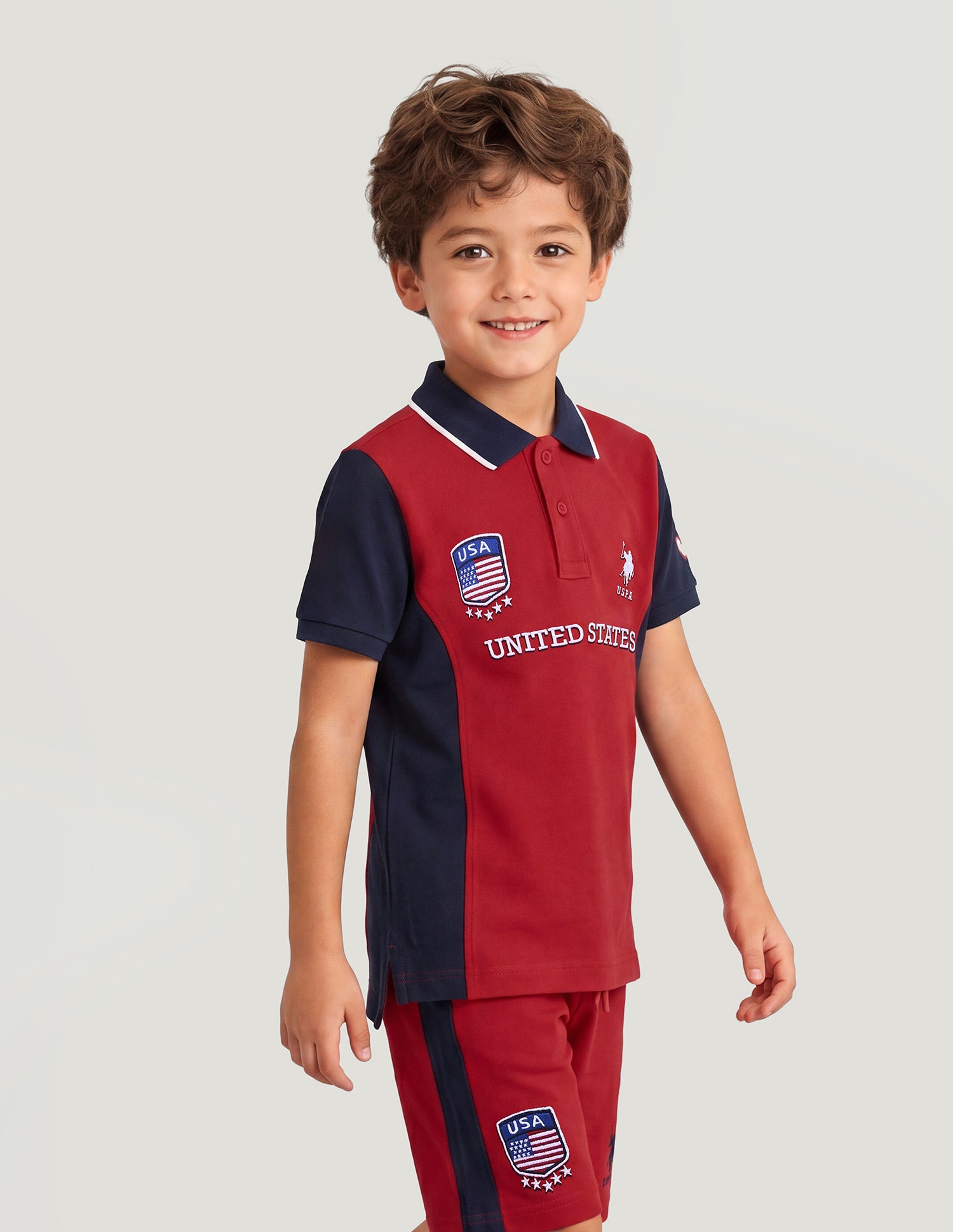 Colourblocked Embroidered Regular Fit Polo Shirt Red - U.S. Polo Assn. India | Large