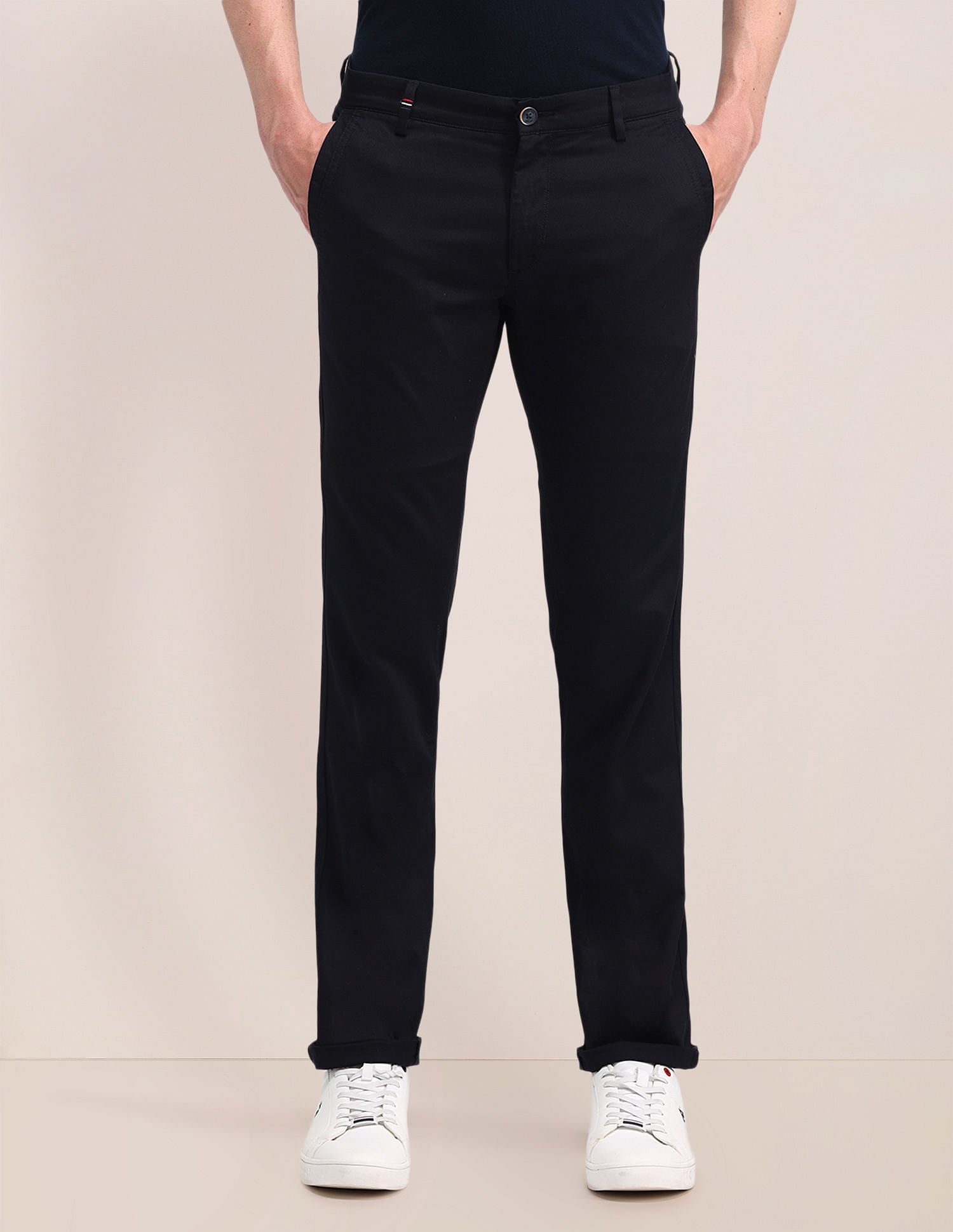 Mid Rise Slim Fit Trousers Blue - U.S. POLO ASSN. | Large