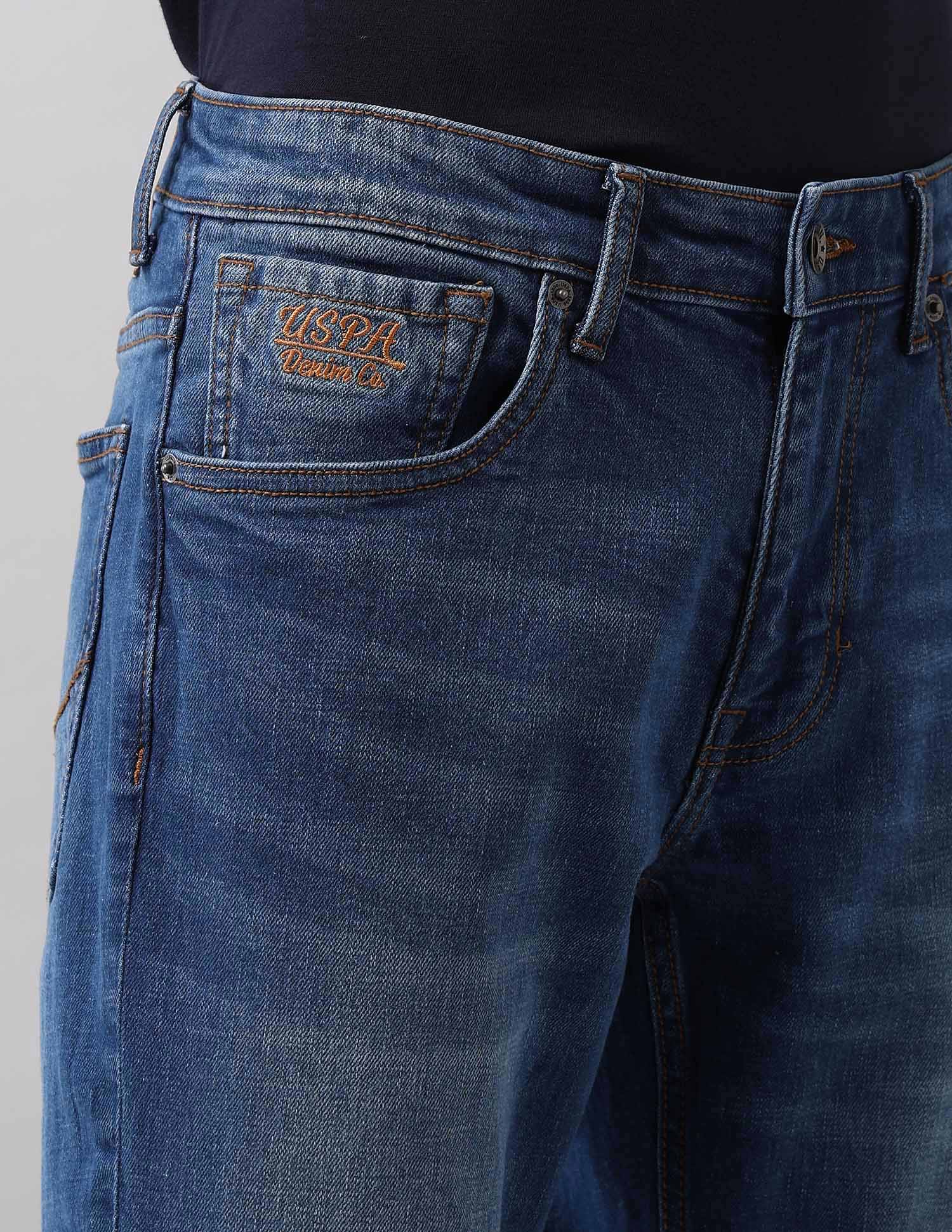 Brandon Slim Tapered Fit Blue Jeans Blue - U.S. POLO ASSN. | Large