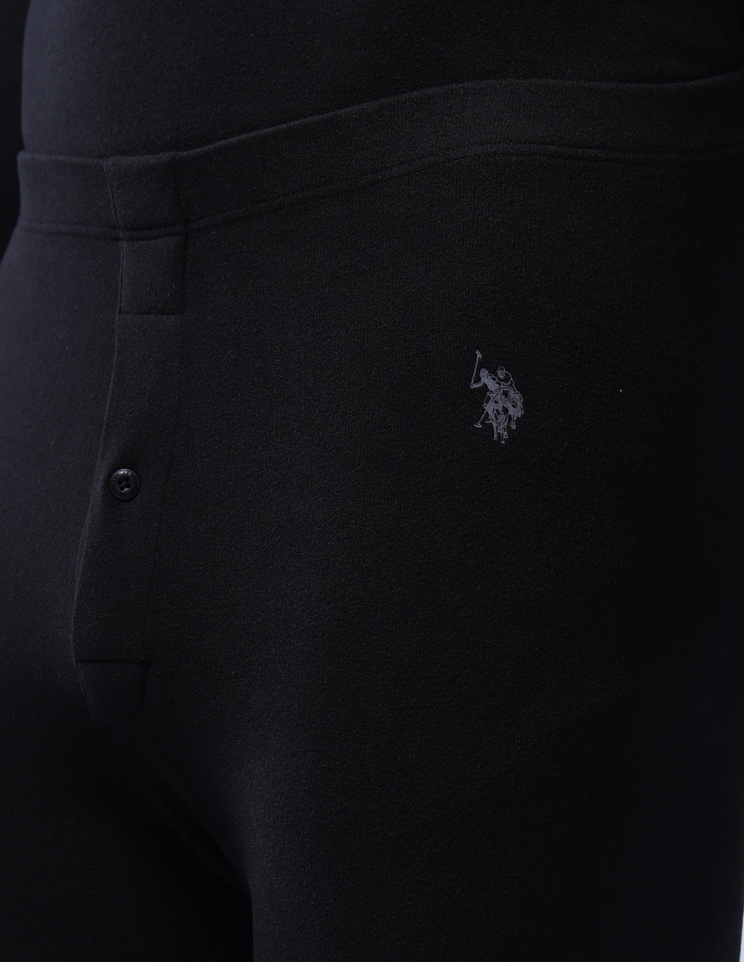 Comfort Fit Solid PH002 Thermal Track Pants - Pack Of 1 Black - U.S. Polo Assn. India | Large