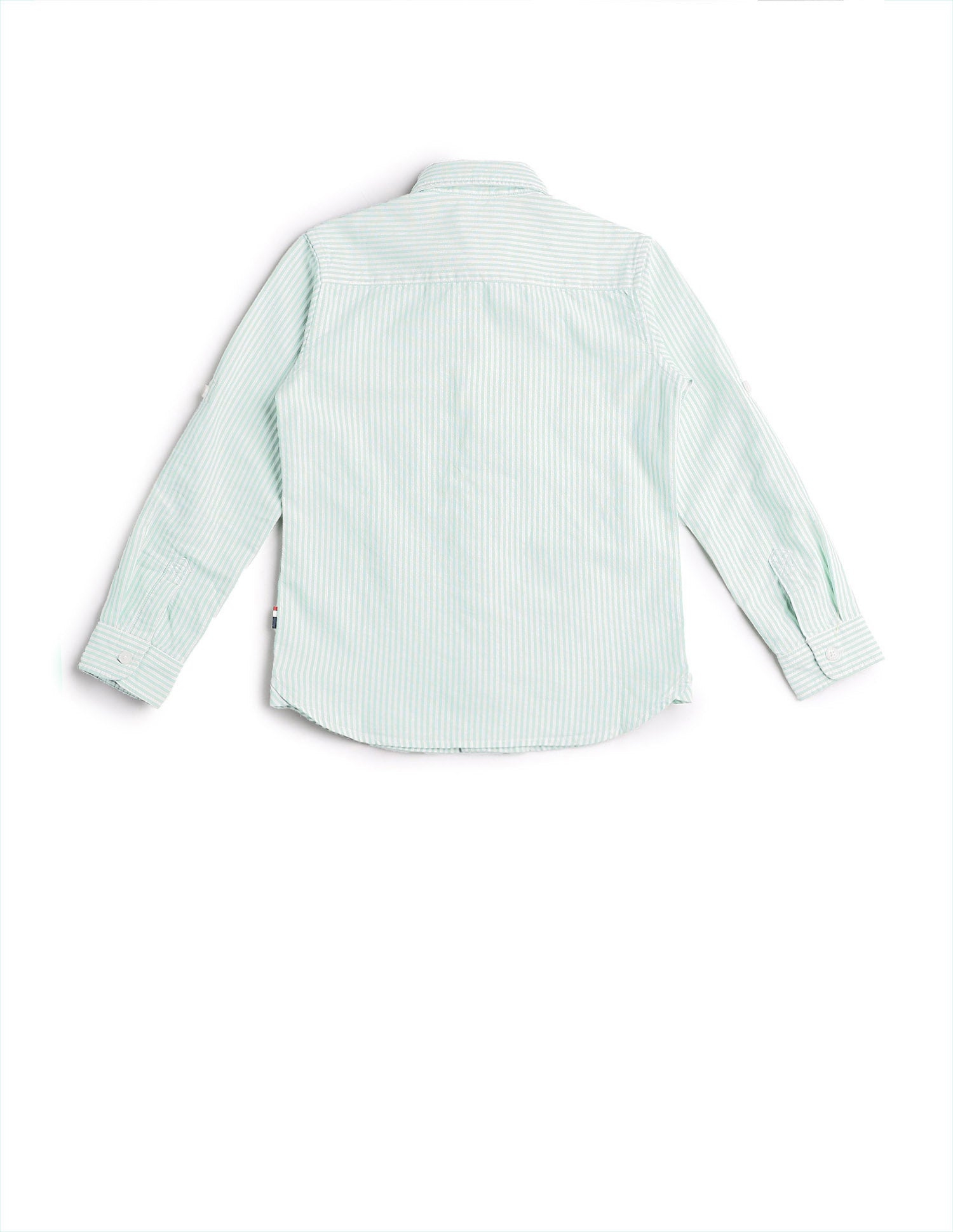 Boys Vertical Striped Regular Fit Shirt Light Green - U.S. POLO ASSN. | Large