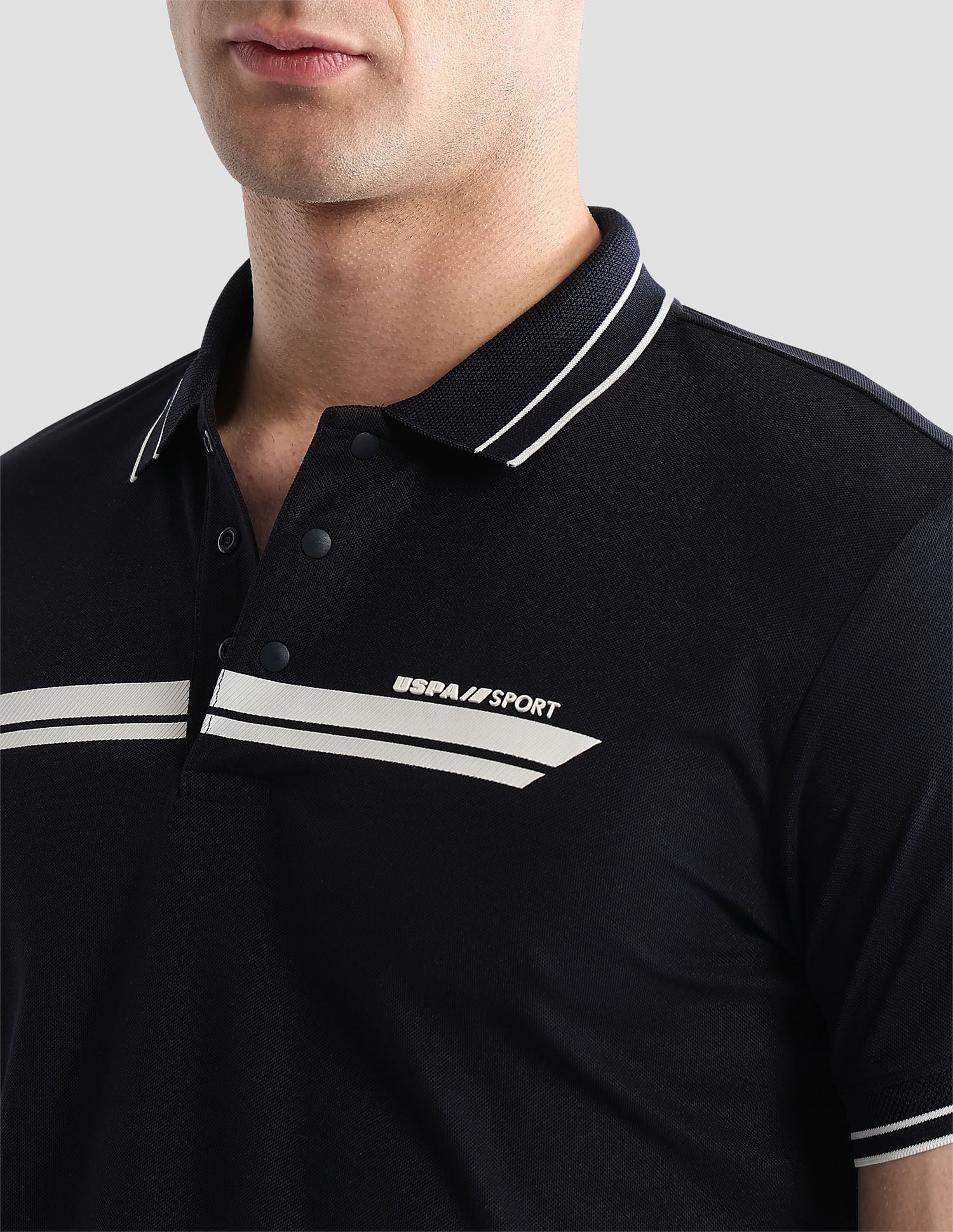 Solid Regular Fit Active Polo Shirt Navy - U.S. POLO ASSN. | Large