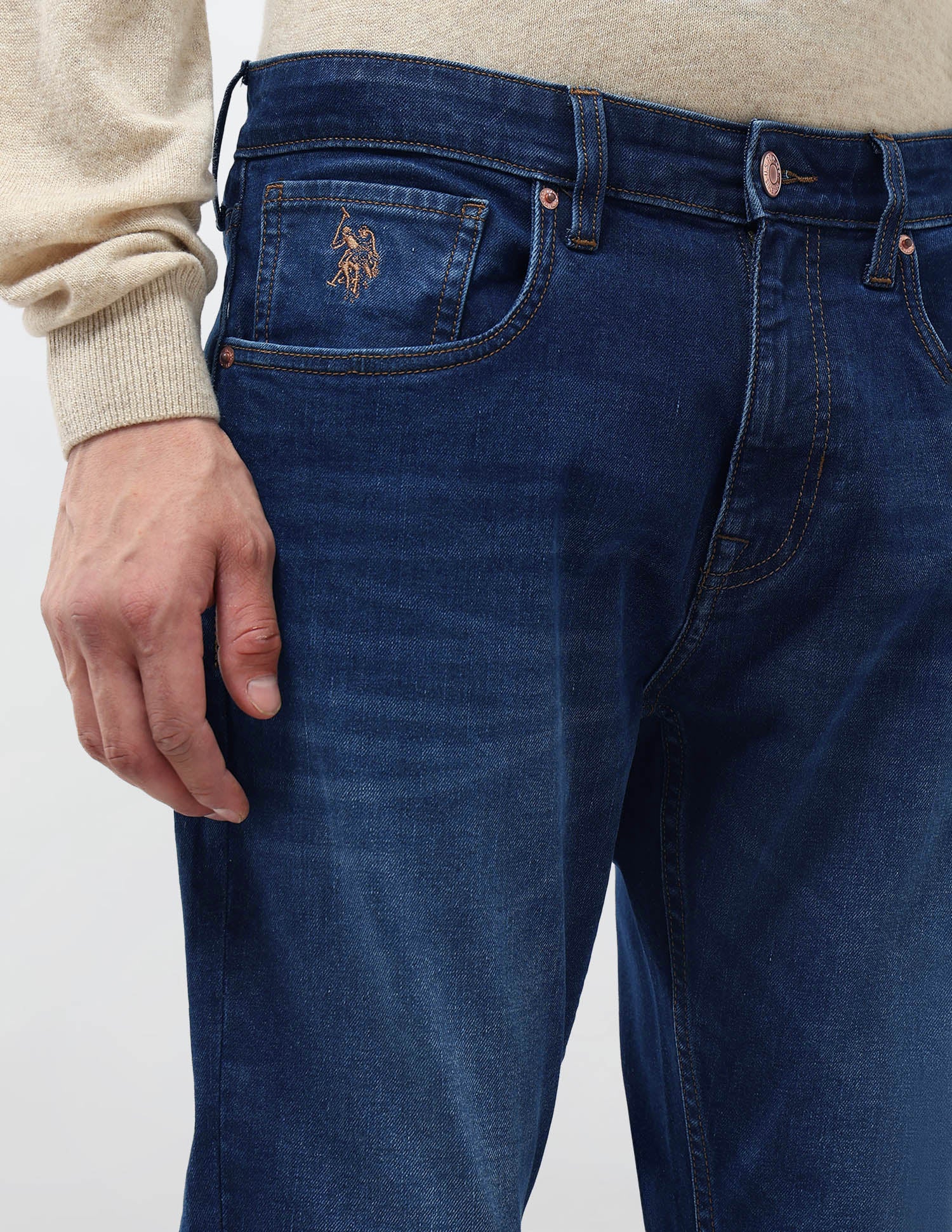 Henry Tapered Fit Blue Jeans Indigo - U.S. POLO ASSN. | Large