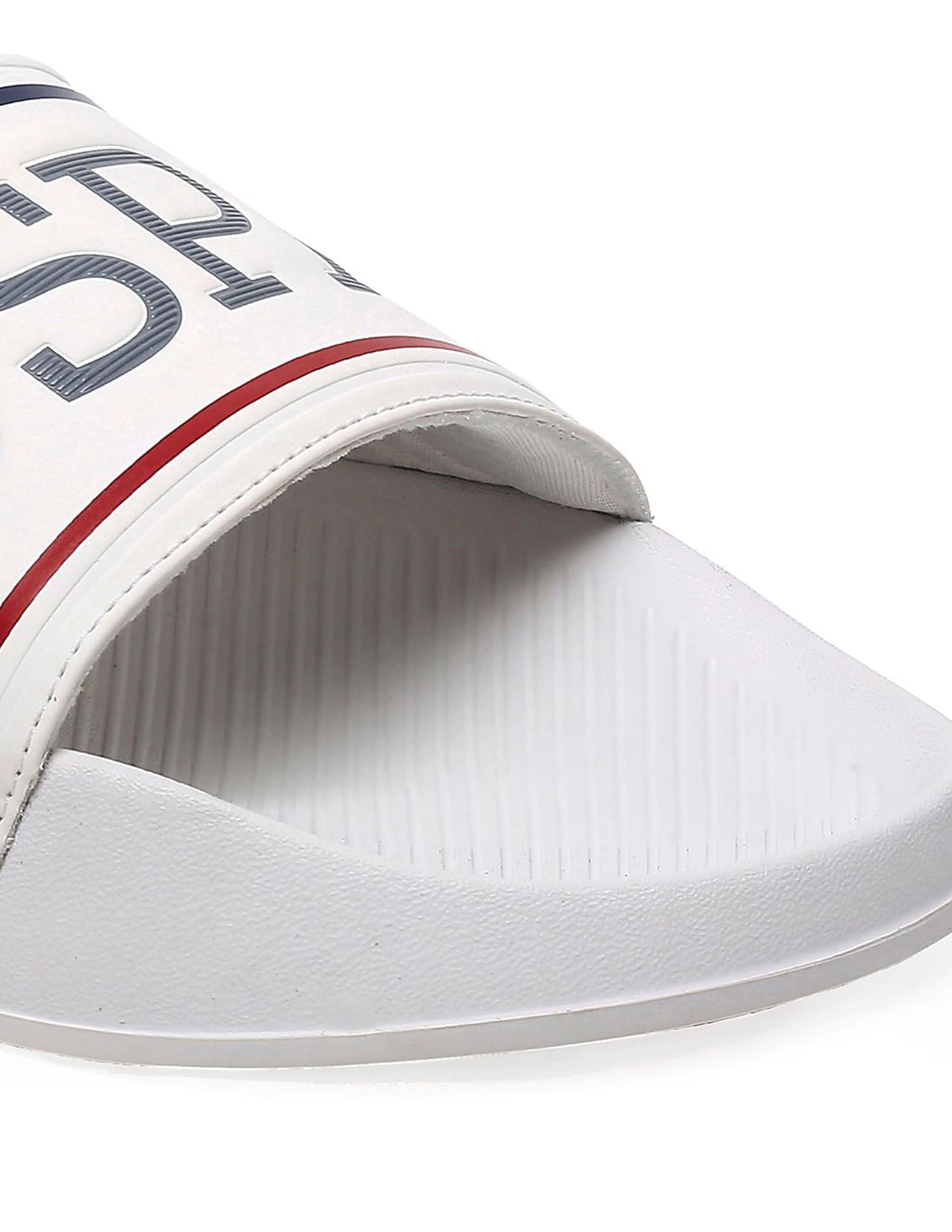 Men Open Toe Logo Cloyee 6.0 Slides White - U.S. POLO ASSN. | Large