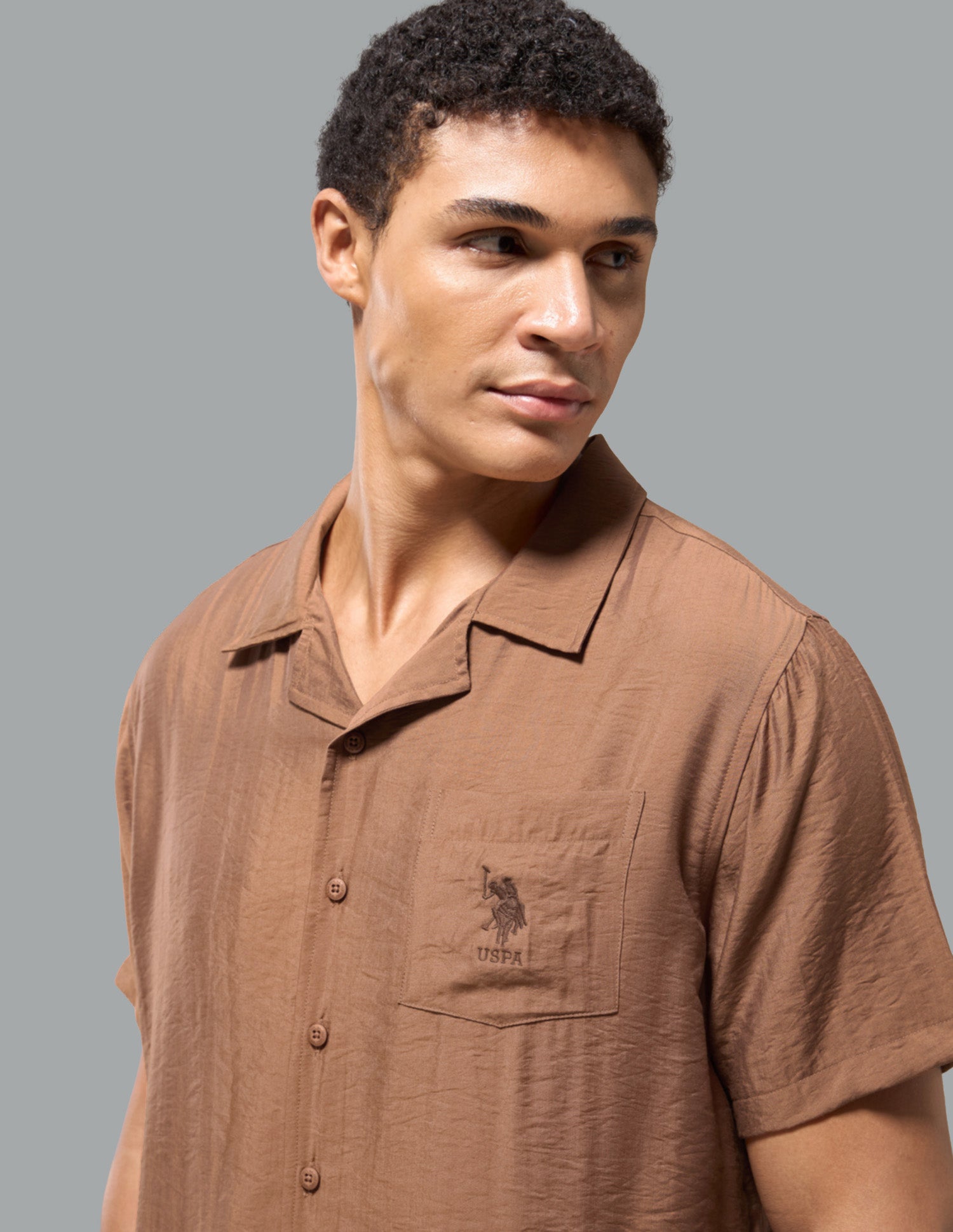 Crinkled Featherlight OESS02 Sleep Set Rust - U.S. Polo Assn. India | Large