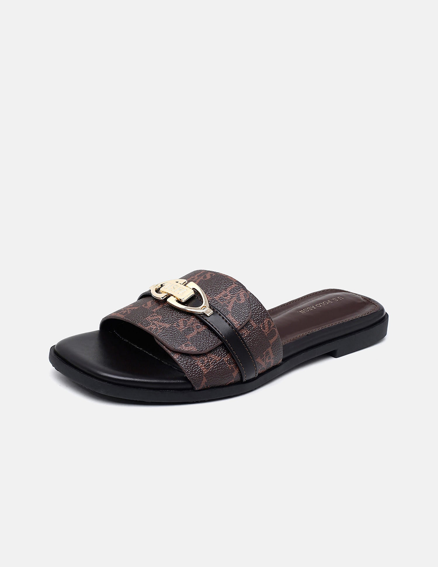 Monogram Leandre Sandals Black - U.S. Polo Assn. India | Large