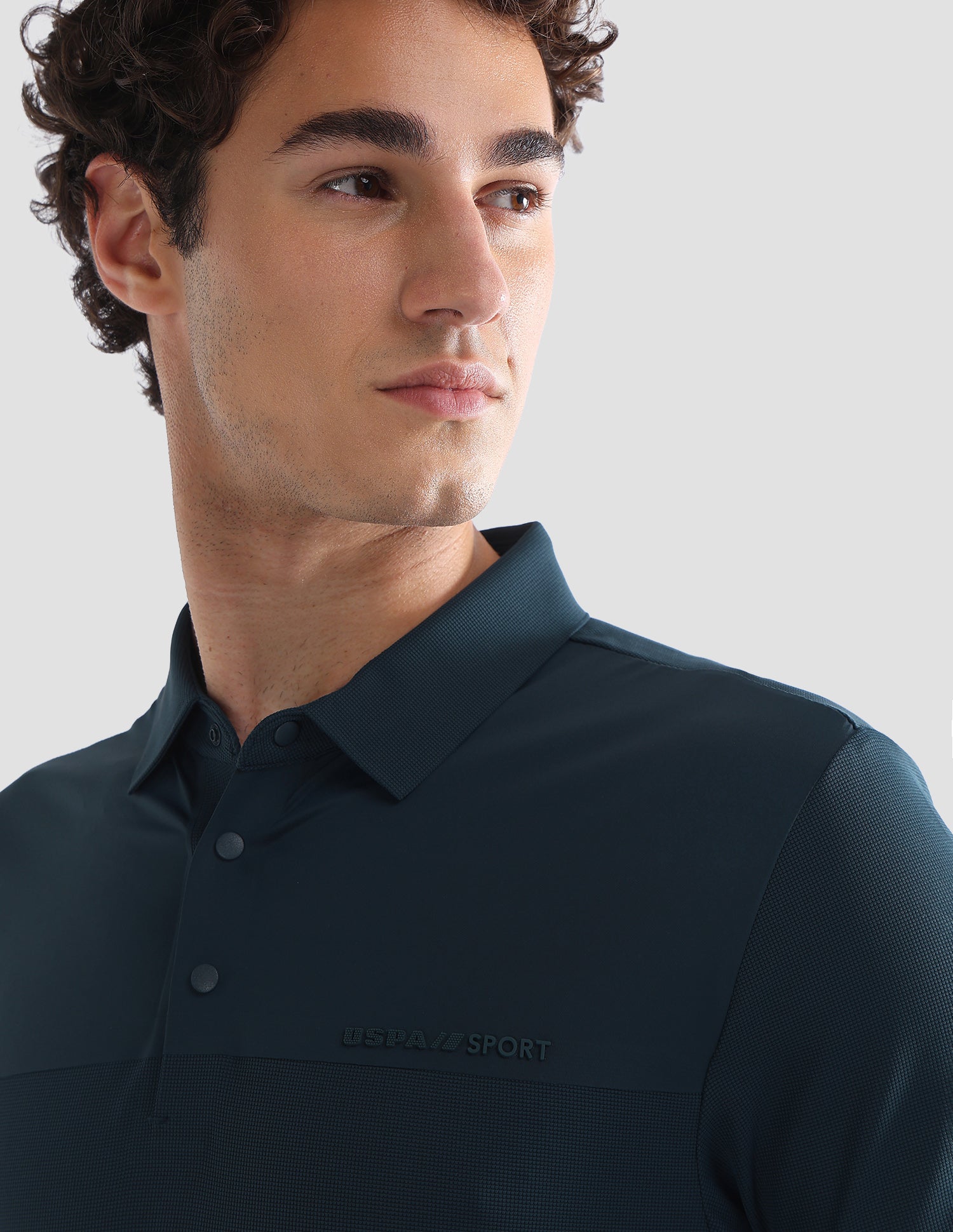 Solid Slim Fit Active Polo Shirt Teal - U.S. Polo Assn. India | Large