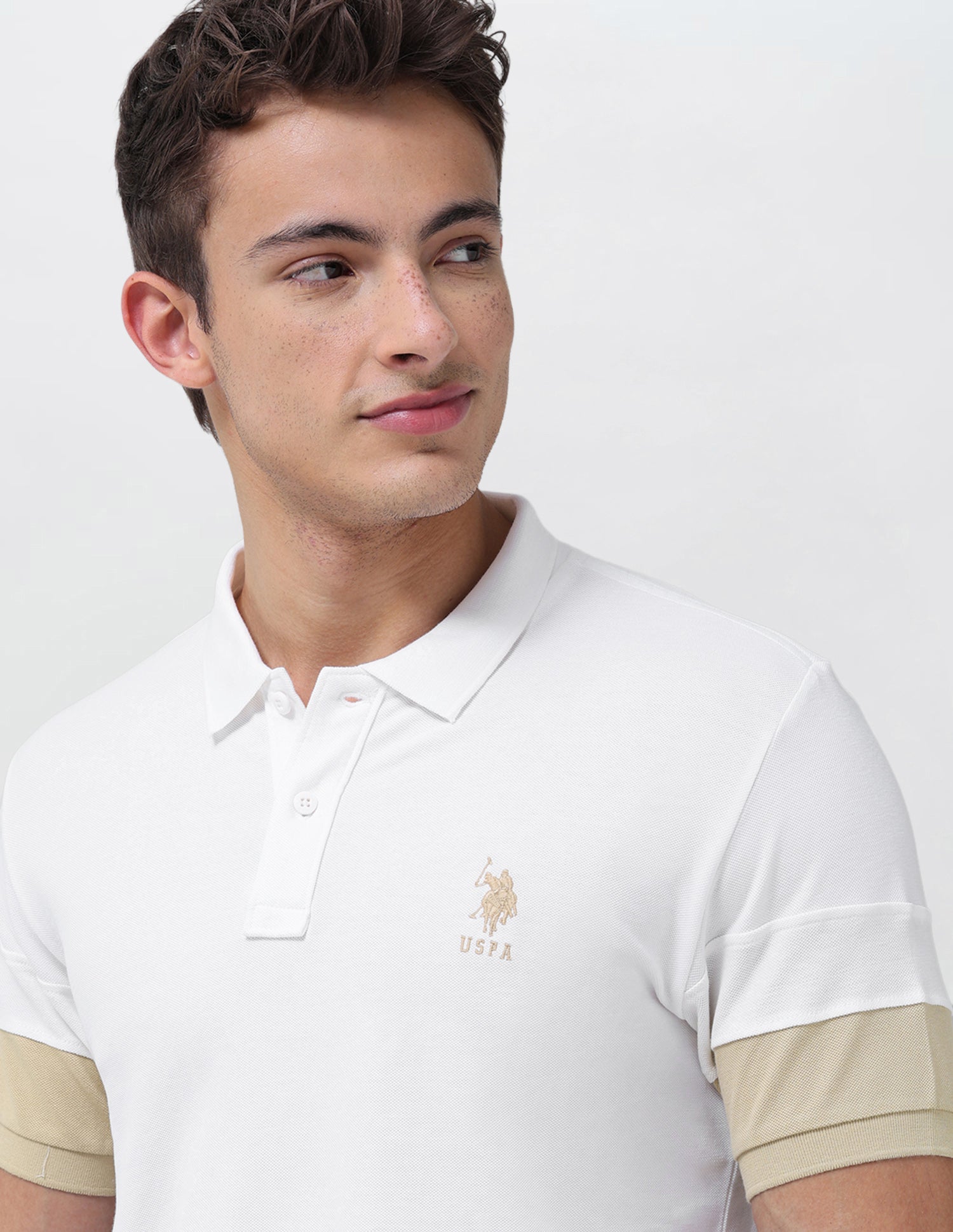 Solid Regular Fit Polo Shirt White - U.S. Polo Assn. India | Large