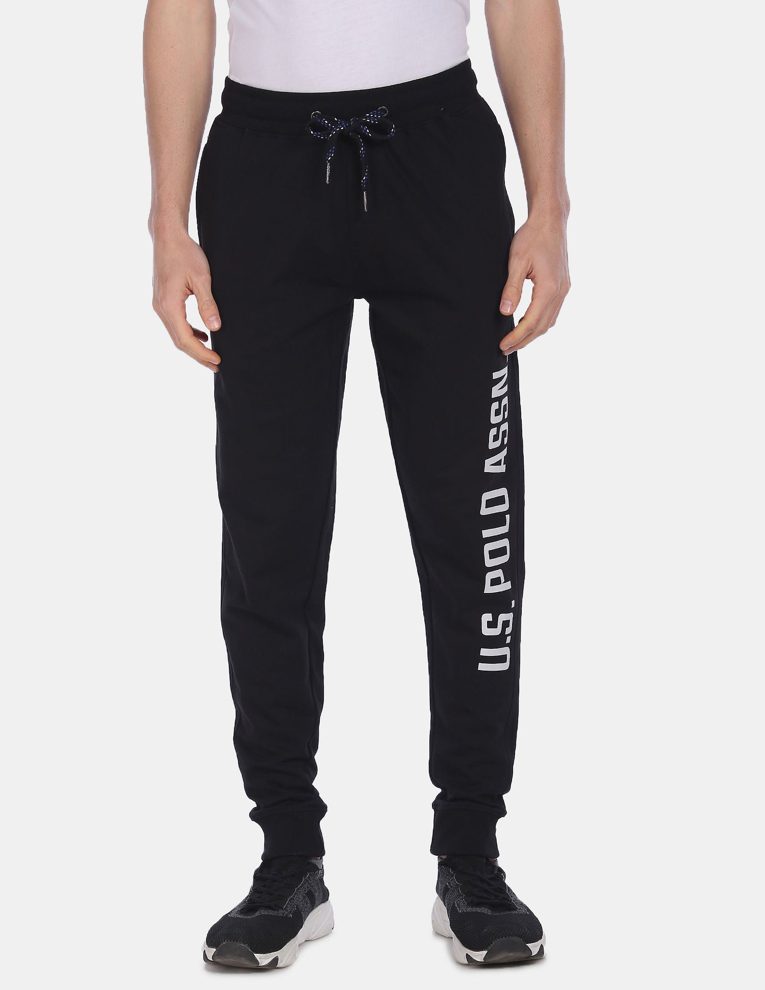 Comfort Fit Solid I675 Joggers - Pack Of 1 Black - U.S. POLO ASSN. | Large