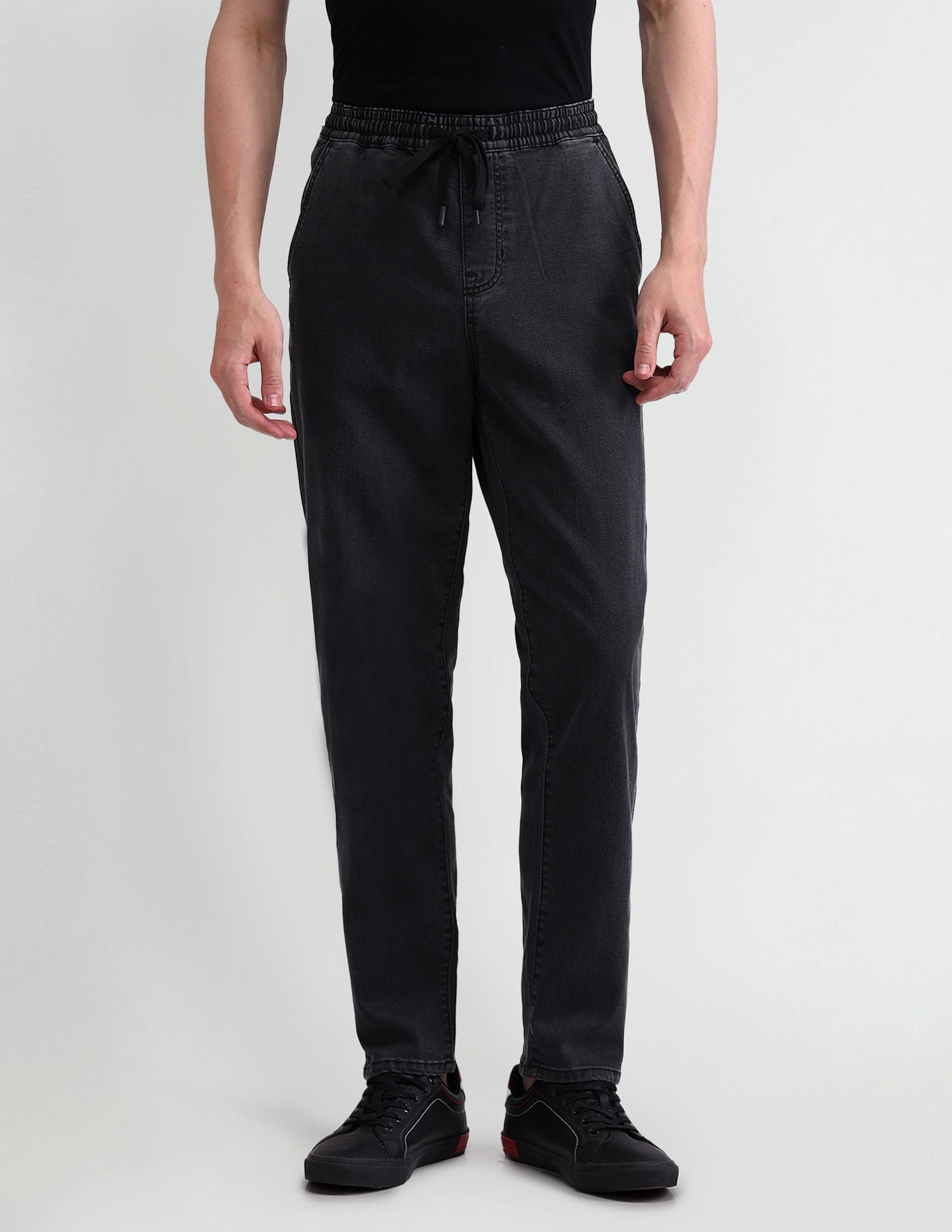Slim Fit Black Jogger Jeans Black - U.S. Polo Assn. India | Large