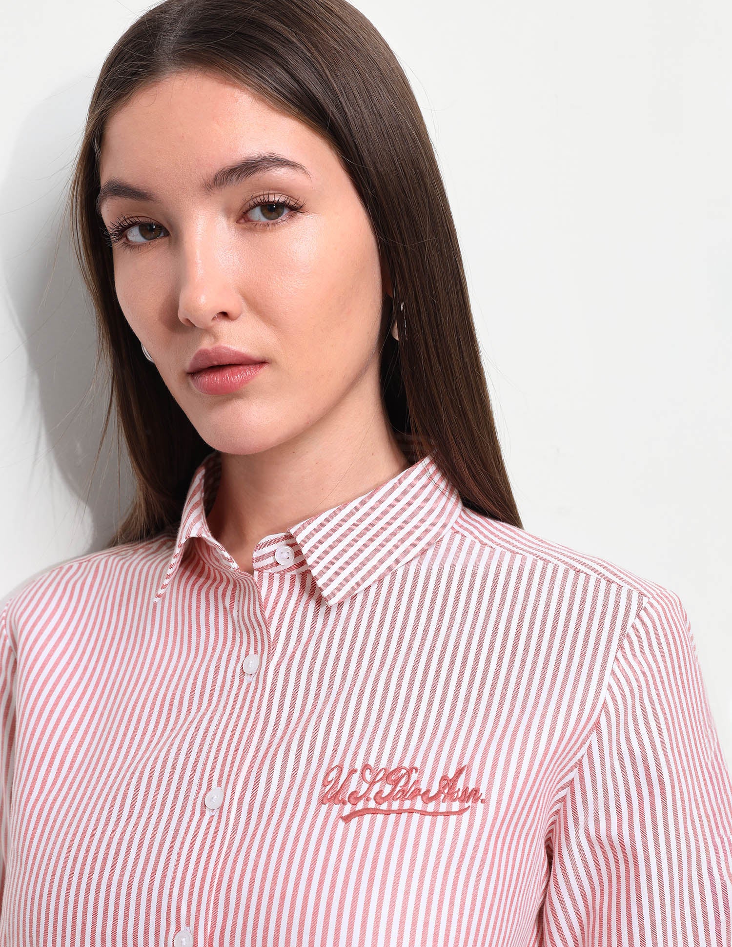 Vertical Striped Regular Fit Shirt Red - U.S. Polo Assn. India | Large