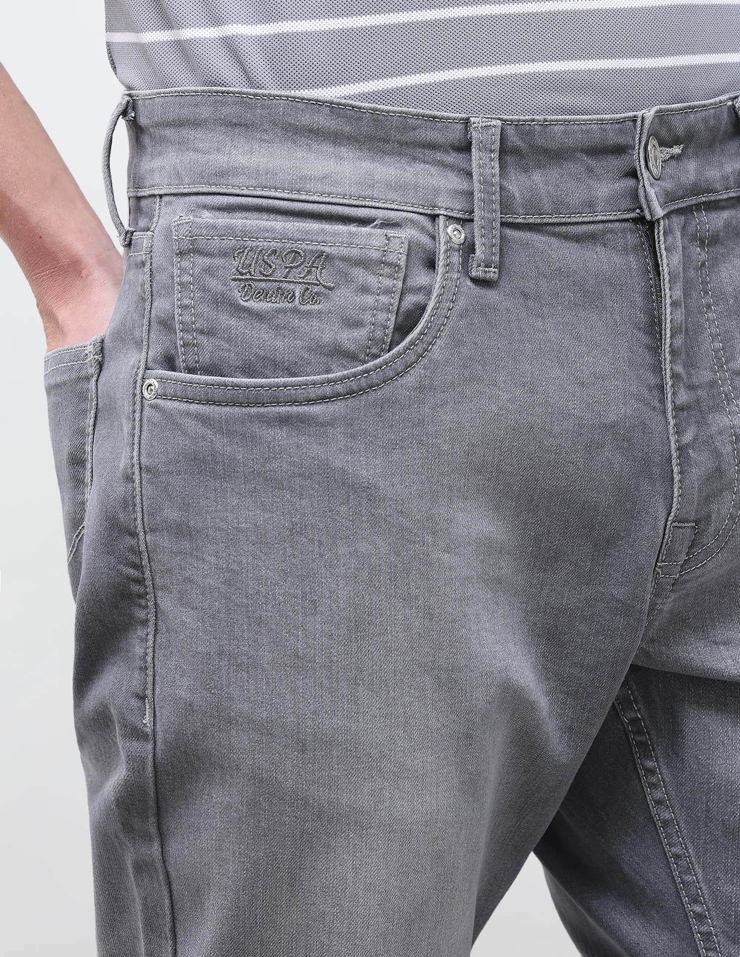 Brandon Slim-Tapered Fit Grey Jeans Grey - U.S. Polo Assn. India | Large