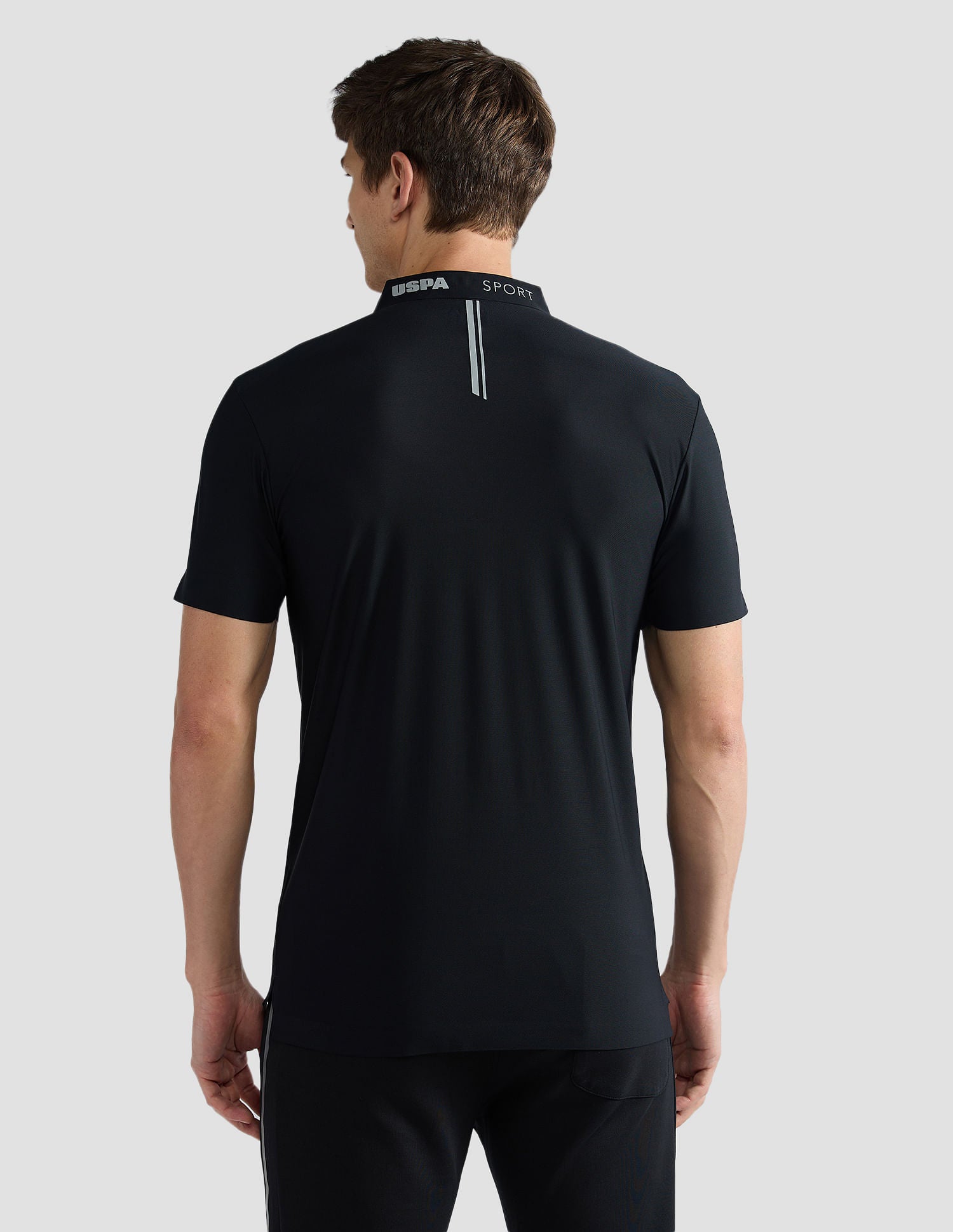 Solid Slim Fit Polo Shirt Black - U.S. Polo Assn. India | Large