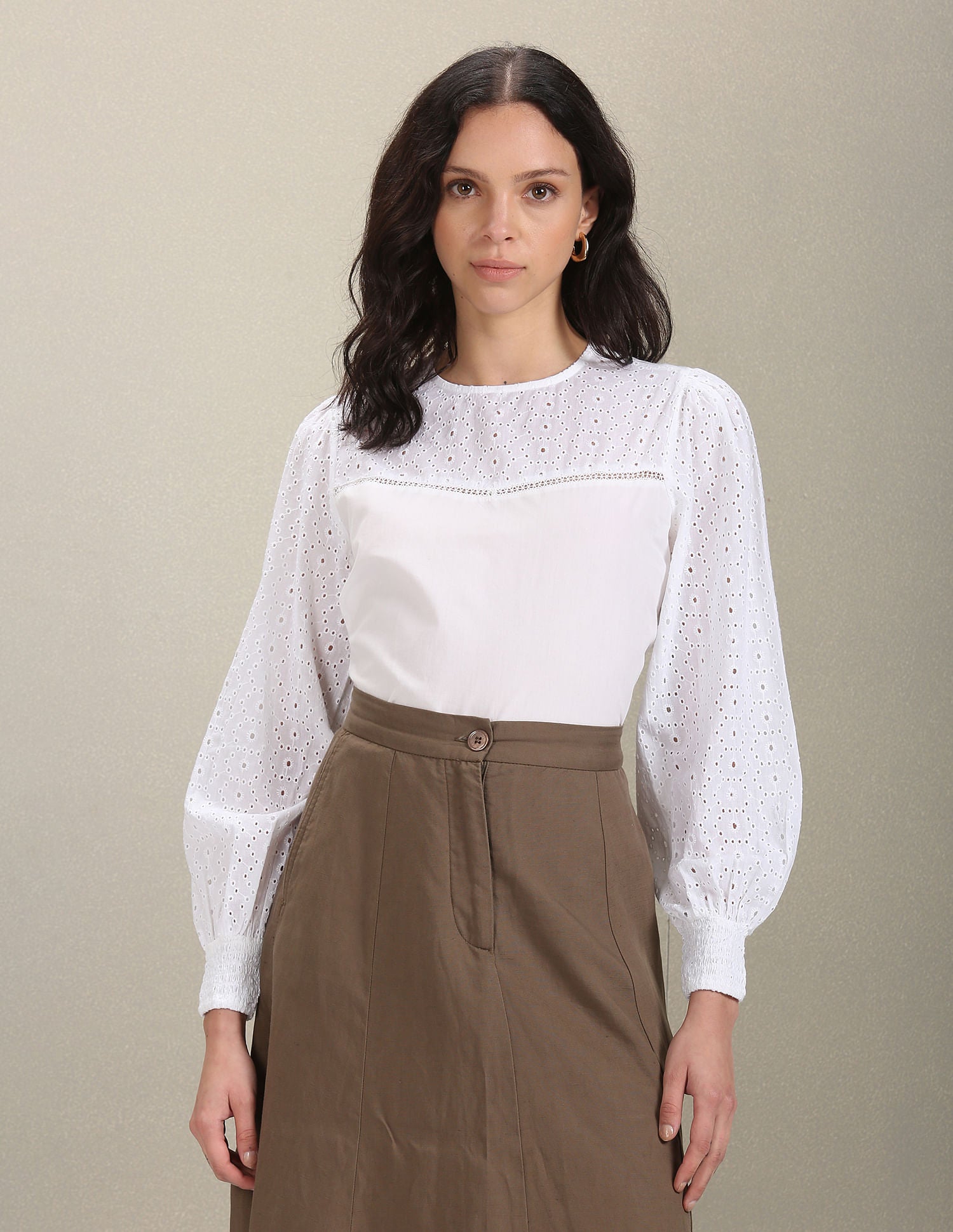 Round Neck Long Sleeve Top White - U.S. POLO ASSN. | Large