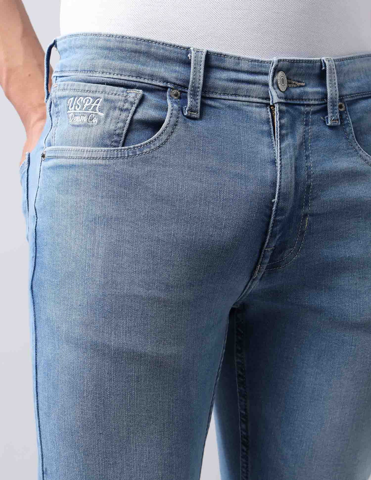 Regallo Skinny Fit Blue Jeans Light Blue - U.S. Polo Assn. India | Large