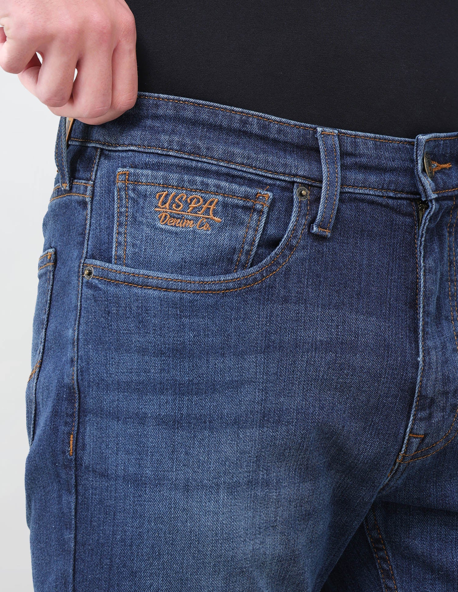 Connor Bootcut Fit Blue Jeans Mid Blue - U.S. Polo Assn. India | Large