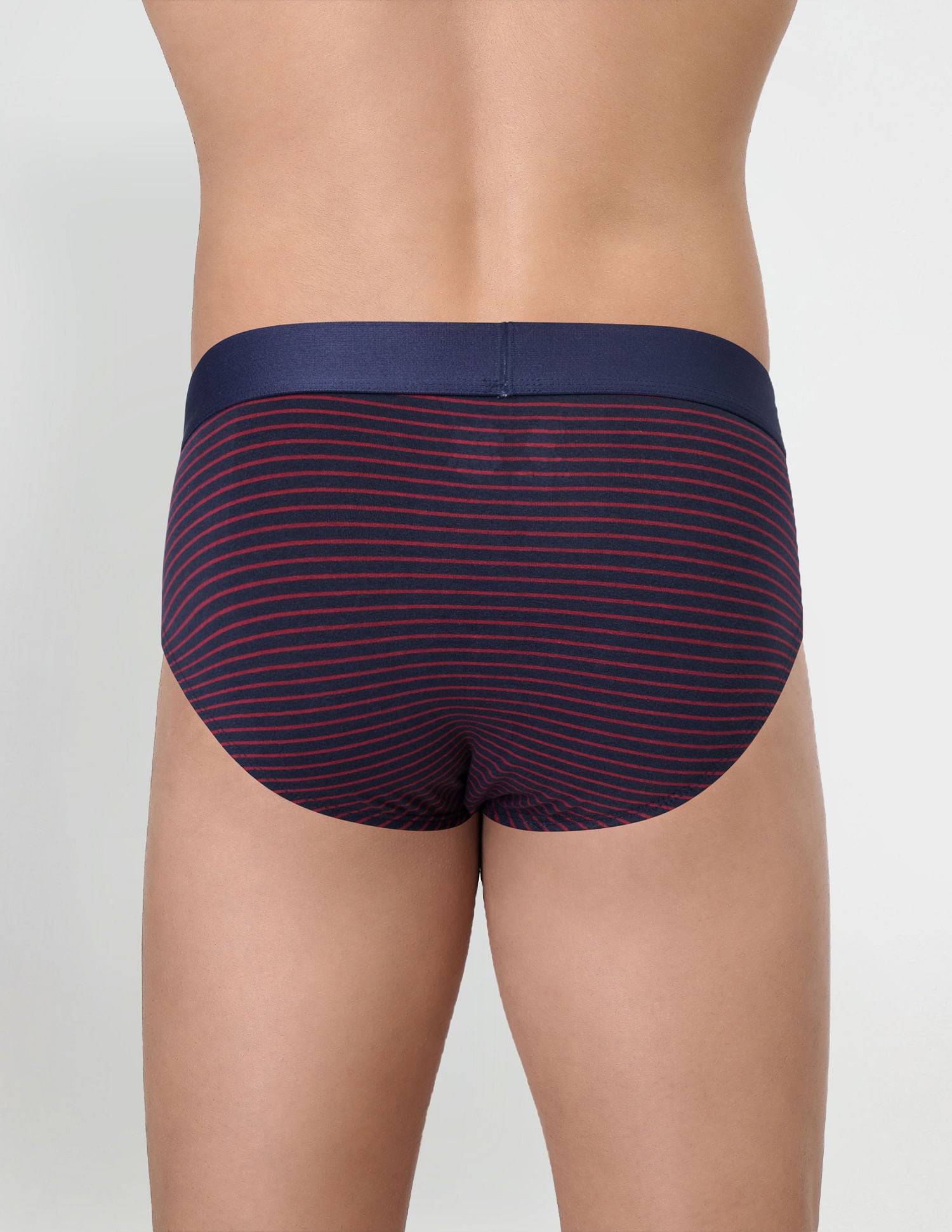 Striped Antibacterial EB005 Briefs - Pack Of 2 Navy and Maroon - U.S. POLO ASSN. | Large