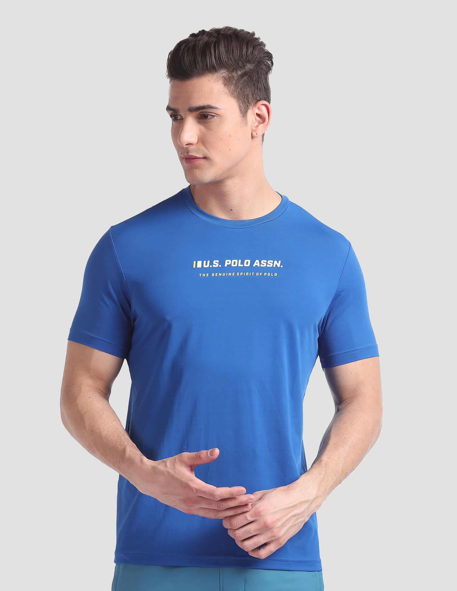 Solid AE001 Lounge T-Shirt - Pack Of 1 Blue - U.S. POLO ASSN. | Large