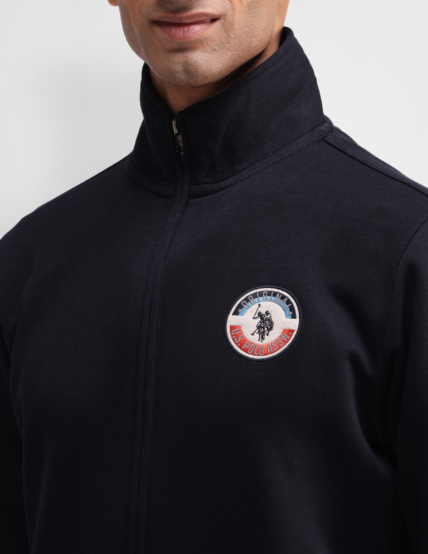 Solid Regular Fit Sweatshirt Navy - U.S. Polo Assn. India | Large