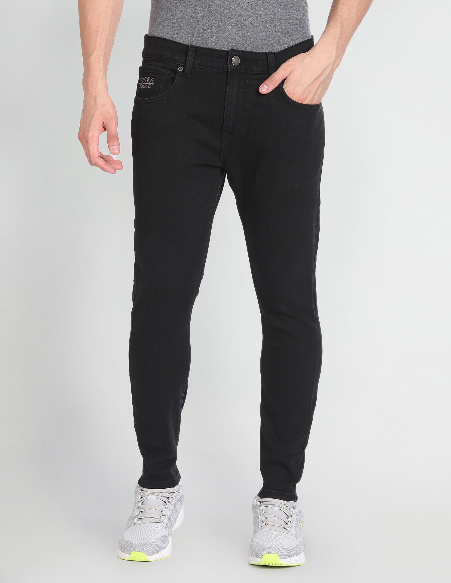 Henry Cropped Fit Black Jeans Black - U.S. Polo Assn. India | Large