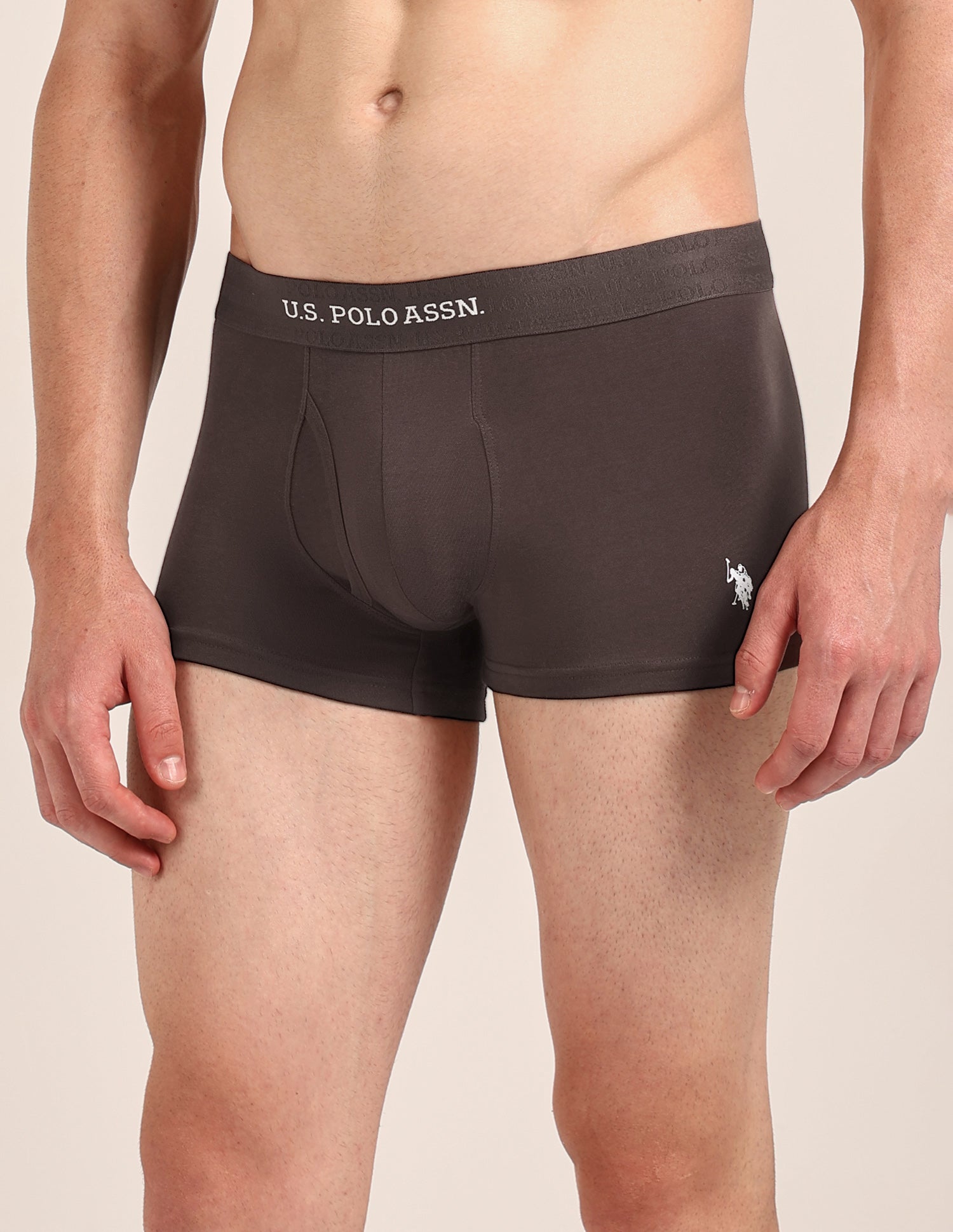 Cotton Stretch Antimicrobial OET21 Trunk - Pack Of 2 Oatmeal/Mulch - U.S. Polo Assn. India | Large