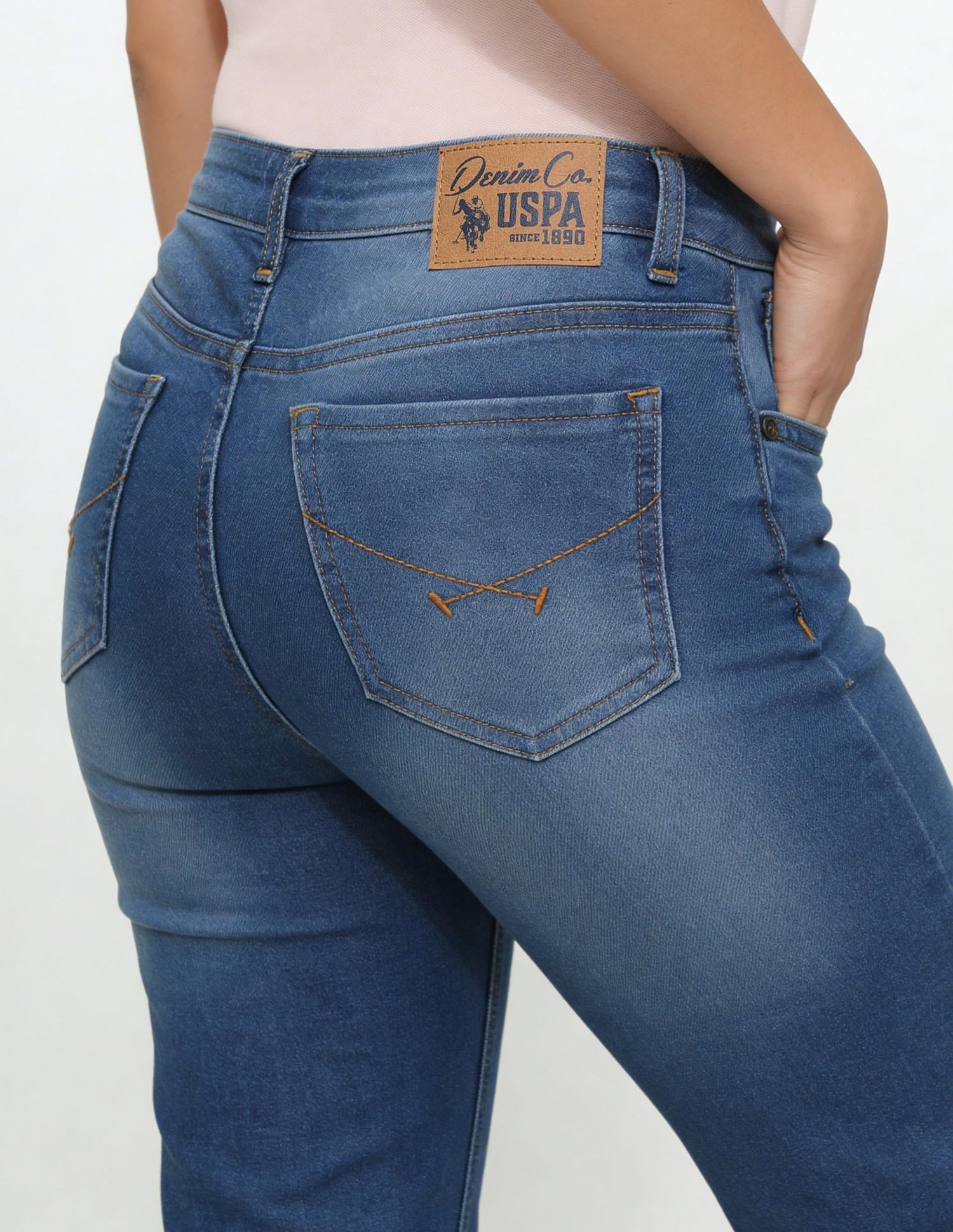 High Rise Flared Fit Jeans Blue - U.S. Polo Assn. India | Large