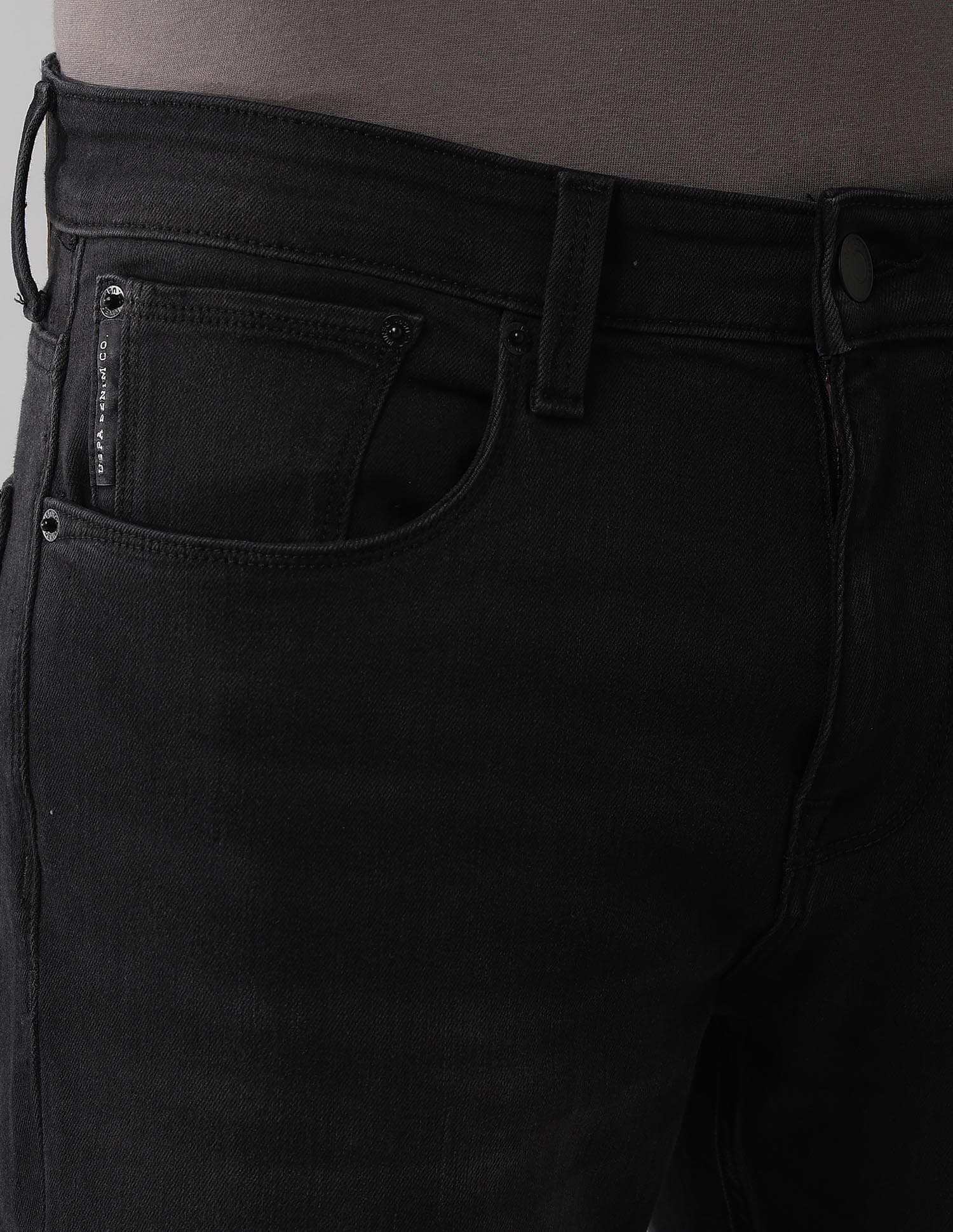 Henry Tapered Fit Cropped Super Stretch Jeans Black - U.S. Polo Assn. India | Large