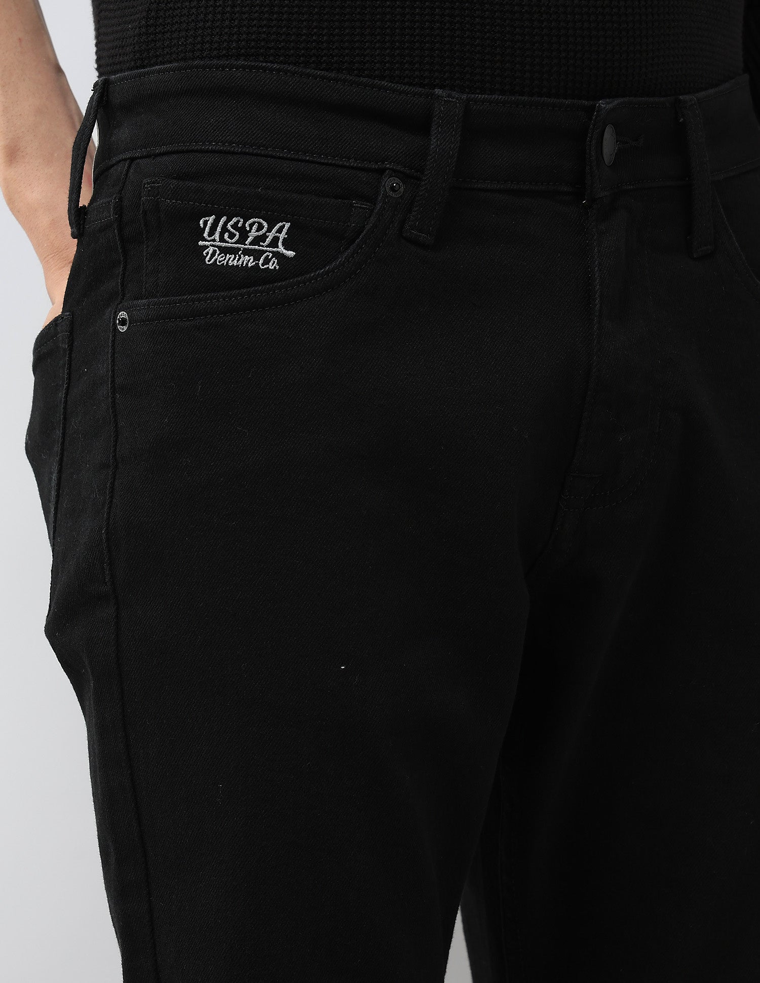 Brandon Slim Tapered Fit Black Jeans Black - U.S. POLO ASSN. | Large