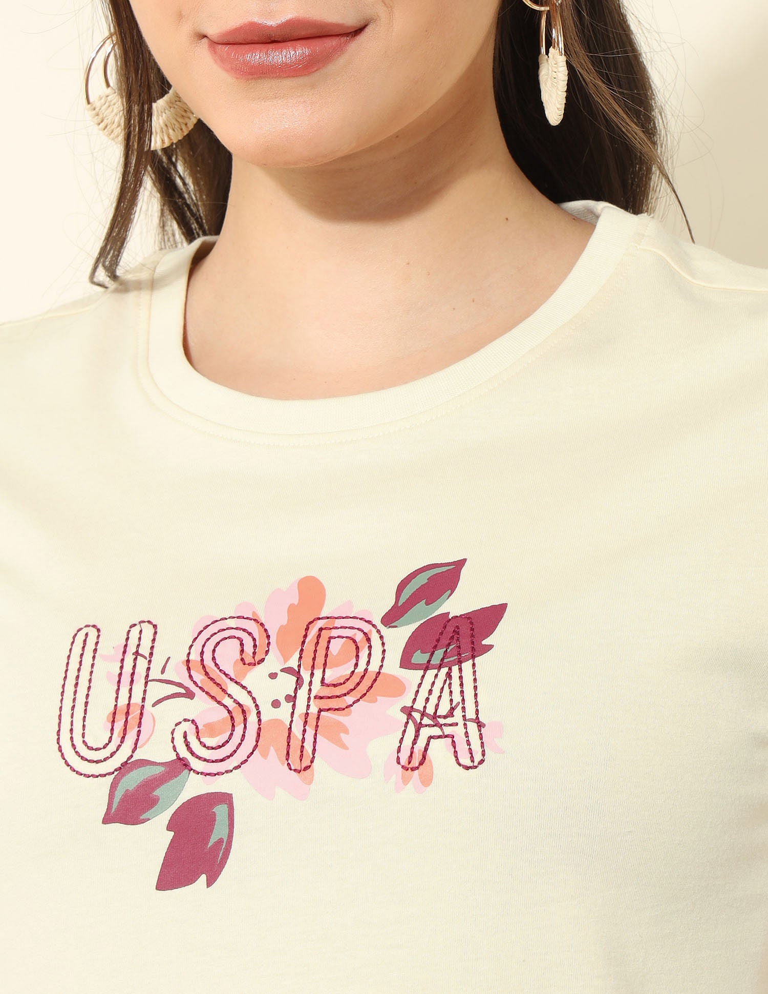 Regular Fit Brand Printed T-Shirt White - U.S. Polo Assn. India | Large